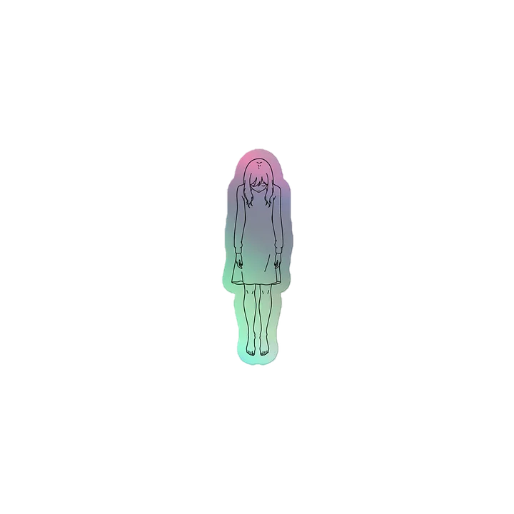 Floating Girl Holographic Sticker product image (1)