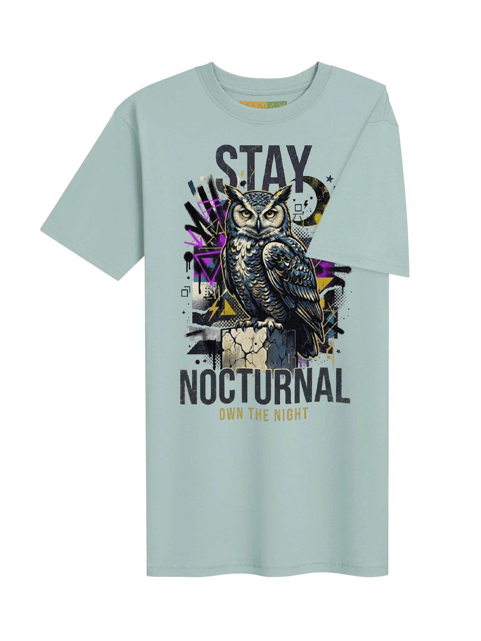 Stay Nocturnal Owl Grunge Graphic Premium Heavyweight Tee product image (16)