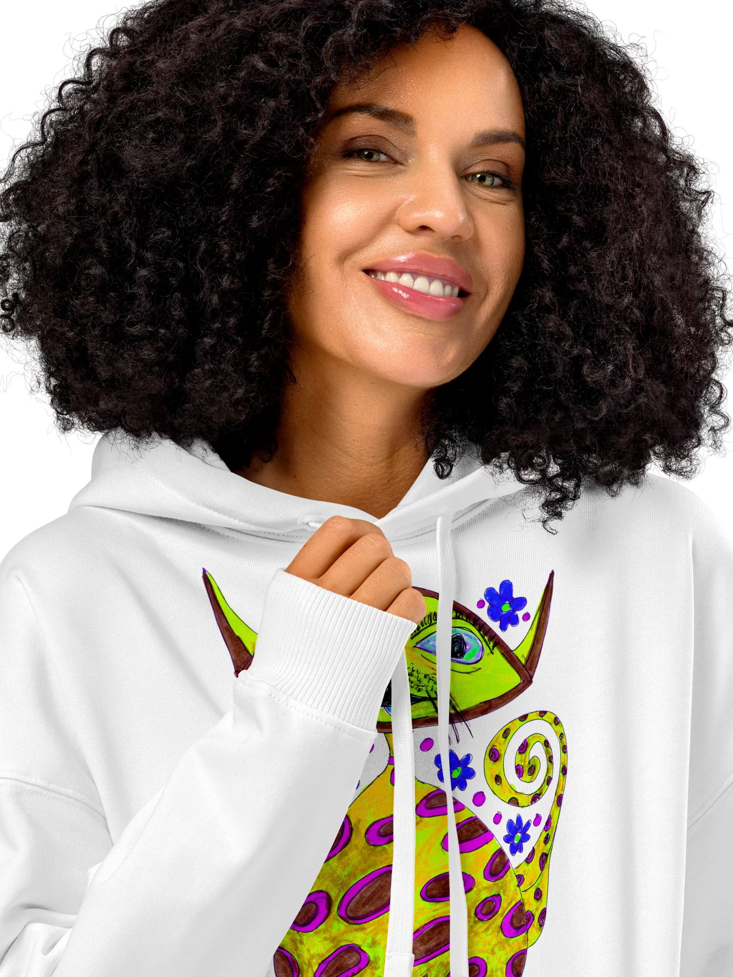 Abstract Cosmic Cat Unisex Hoodie product image (3)