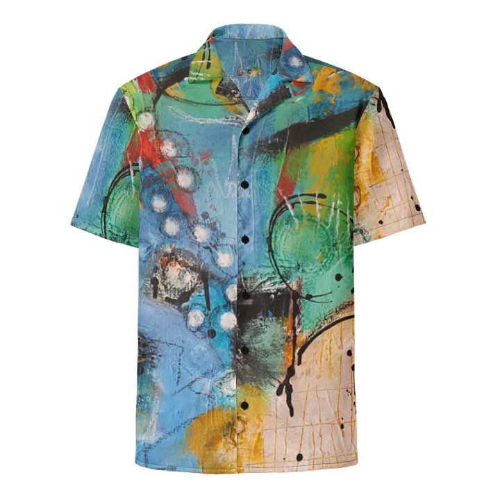 original painting abstract, by b.reters printed on hawaian shirt product image (1)