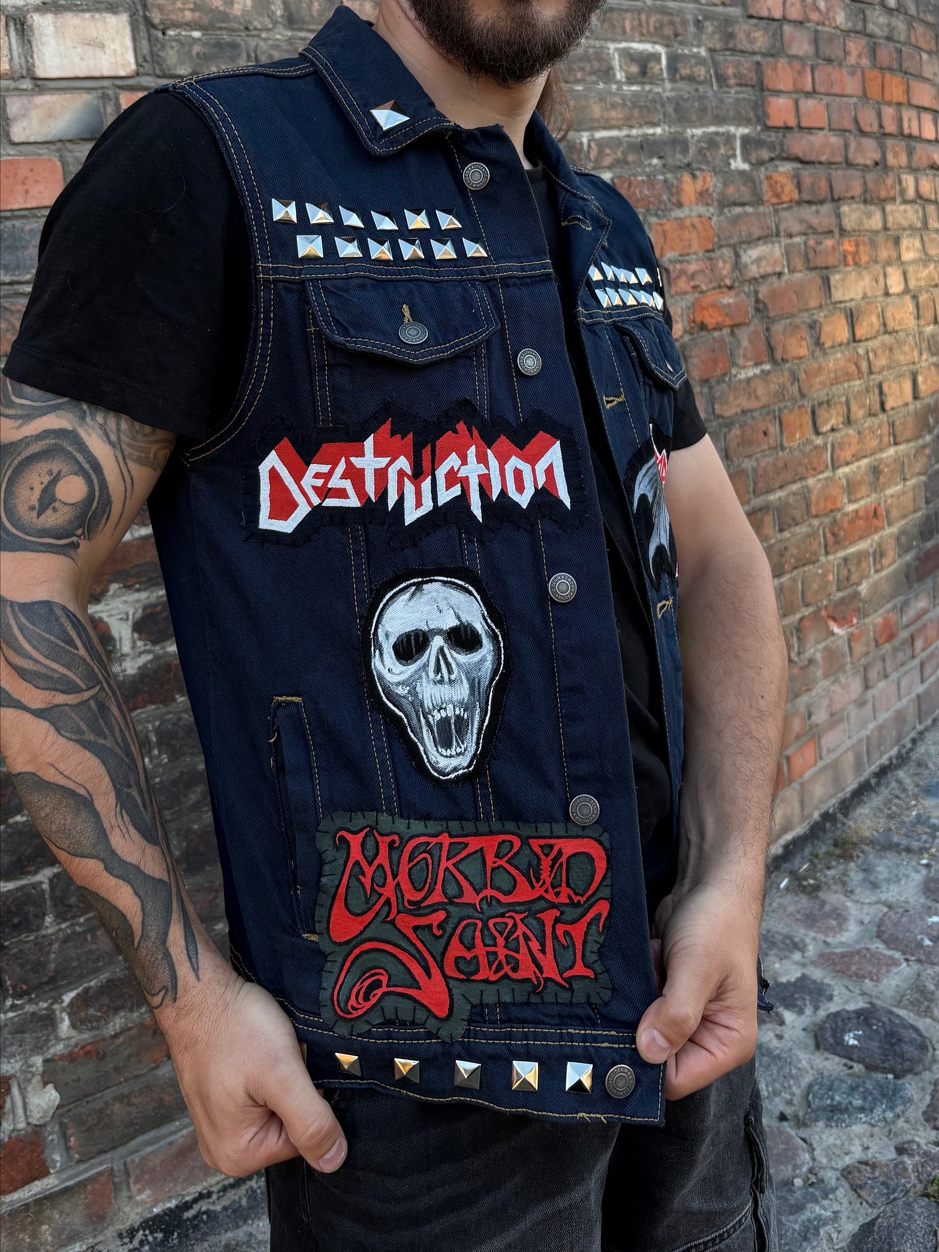 Slayer "Root of All Evil" Custom Hand-Painted Battle Vest — 1-of-1 Size M-L product image (4)