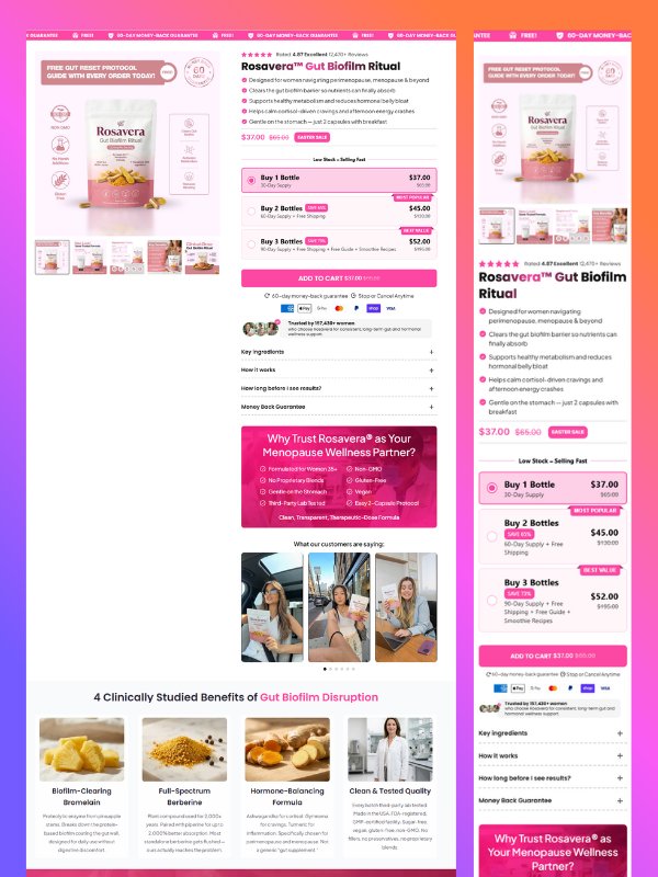 High-Converting Gut Health Supplement Sales Page Template (Biofilm Cleanse Funnel) product image (1)