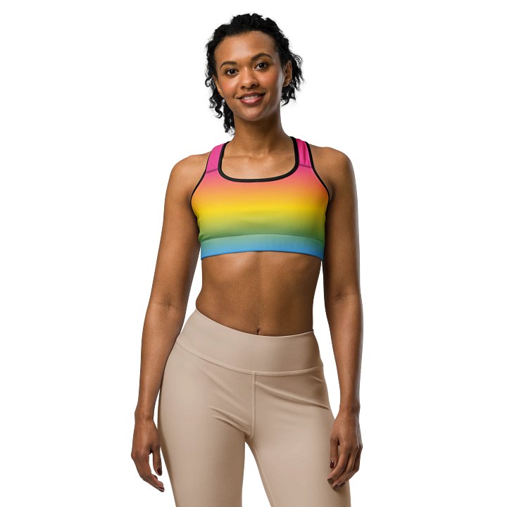 Pansexual Pride Gradient Sports Bra product image (1)