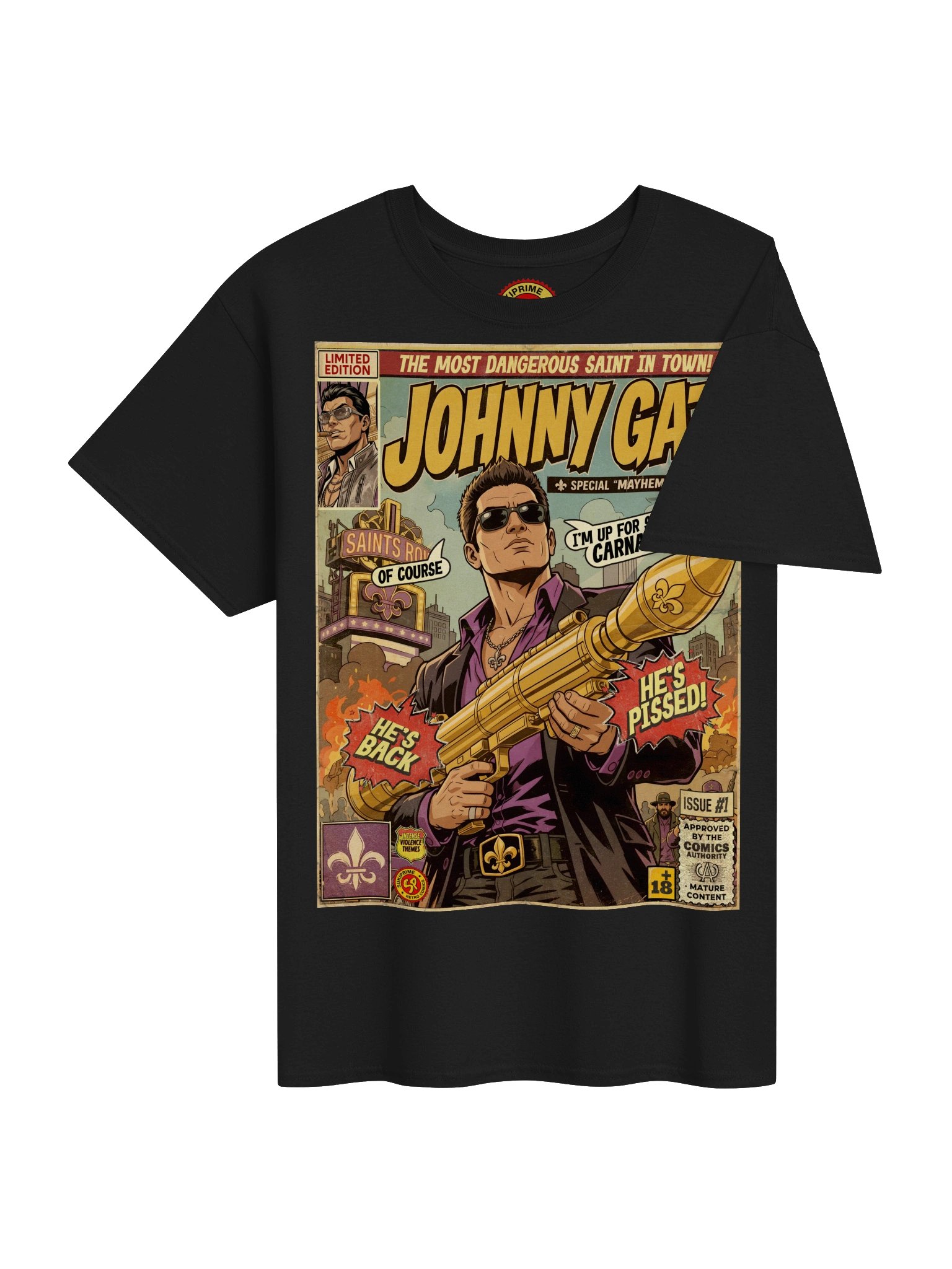 Johnny Gat Comic Art Gaming T-Shirt product image (4)