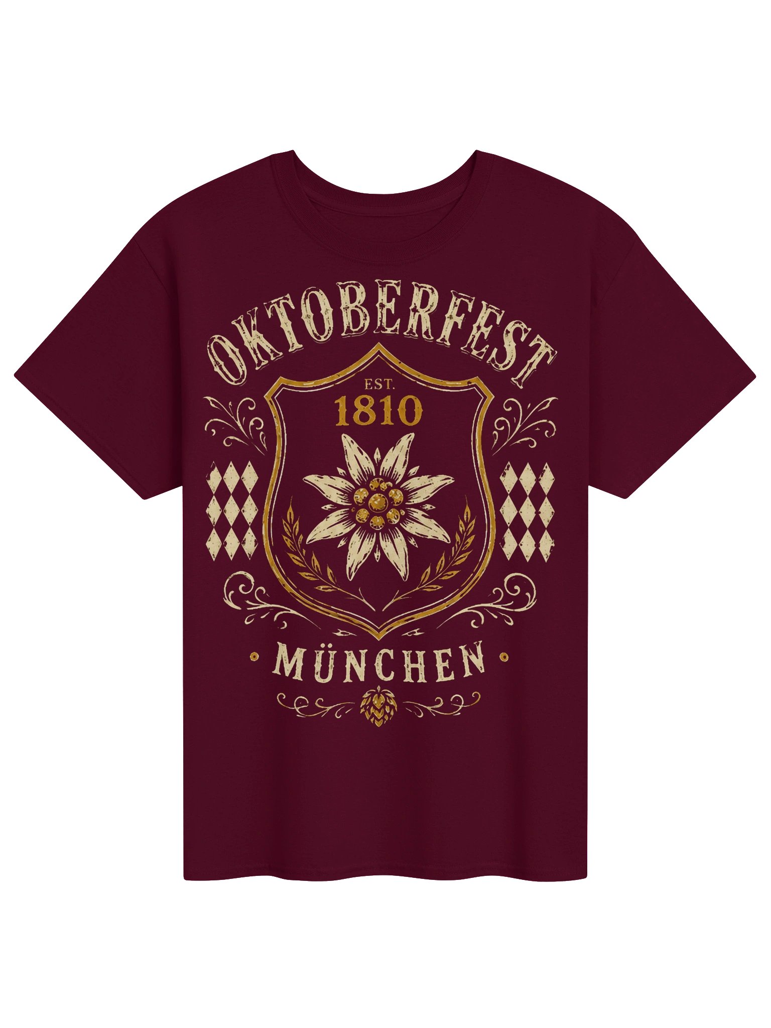 Oktoberfest München Edelweiss Crest Vintage Tee product image (3)