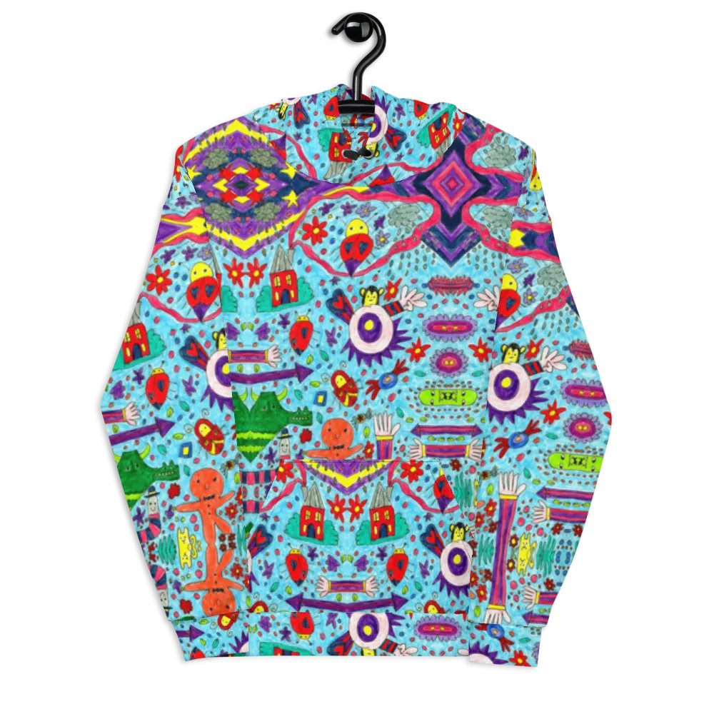 Abstract Doodle Characters Unisex Pull Over Hoodie product image (7)