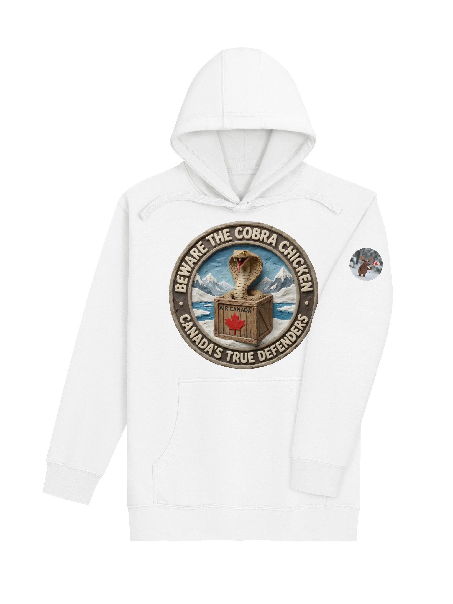 Beware the Cobra Chicken | Premium Character Hoodie (White) product image (4)