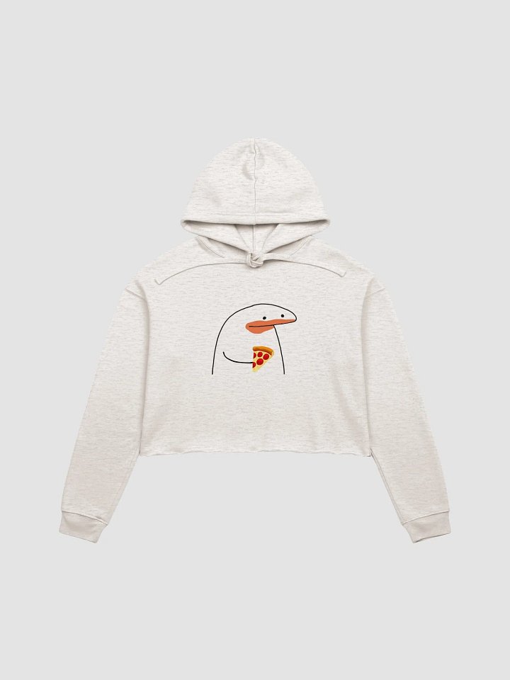Meme Of a Drawn Character Eating Pizza Crop Hoodie product image (3)