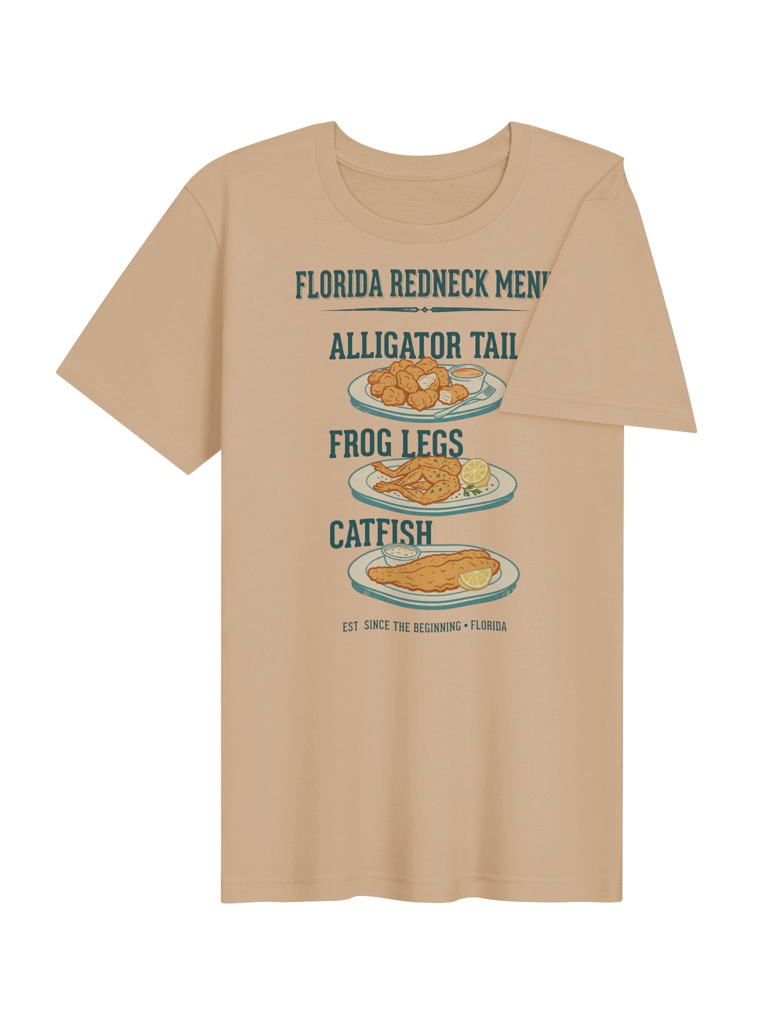 Florida Redneck Menu - Alligator Tail, Frog Legs, Catfish Tee product image (4)