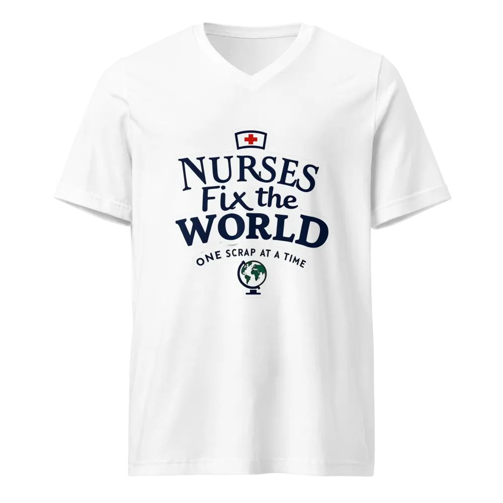 NURSES Fix the WORLD V-Neck T-Shirt product image (1)