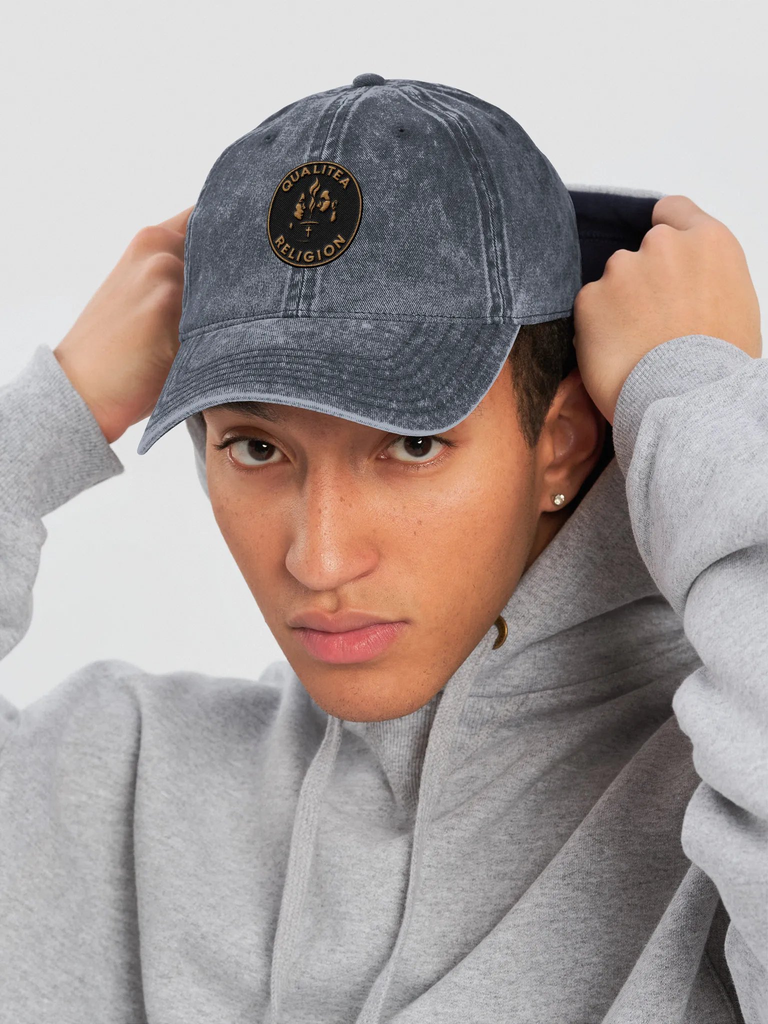 QualiTEA Religion Collection — Washed Denim Dad Hat product image (23)