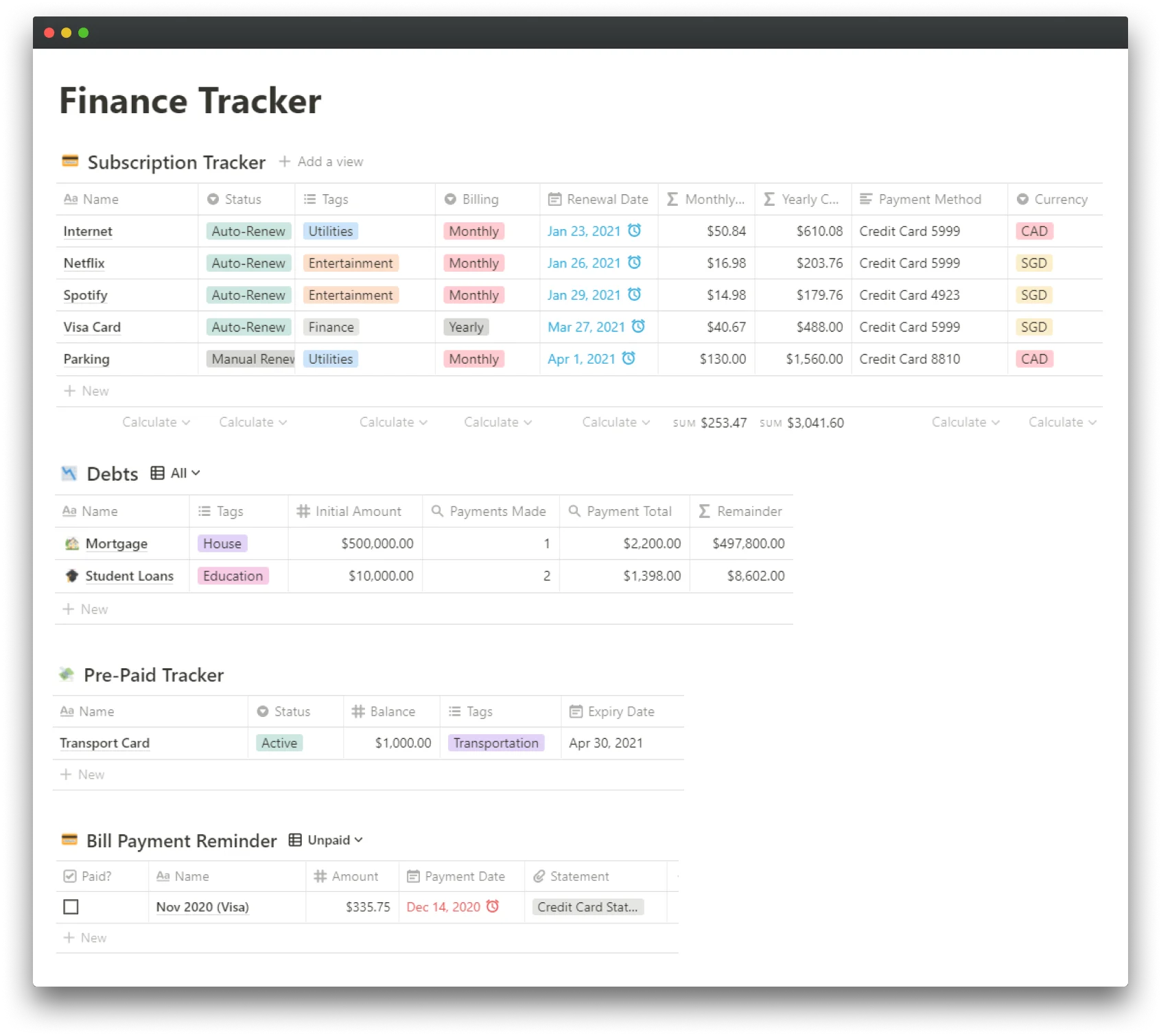 Grow Wealth Notion Template Pack product image (4)