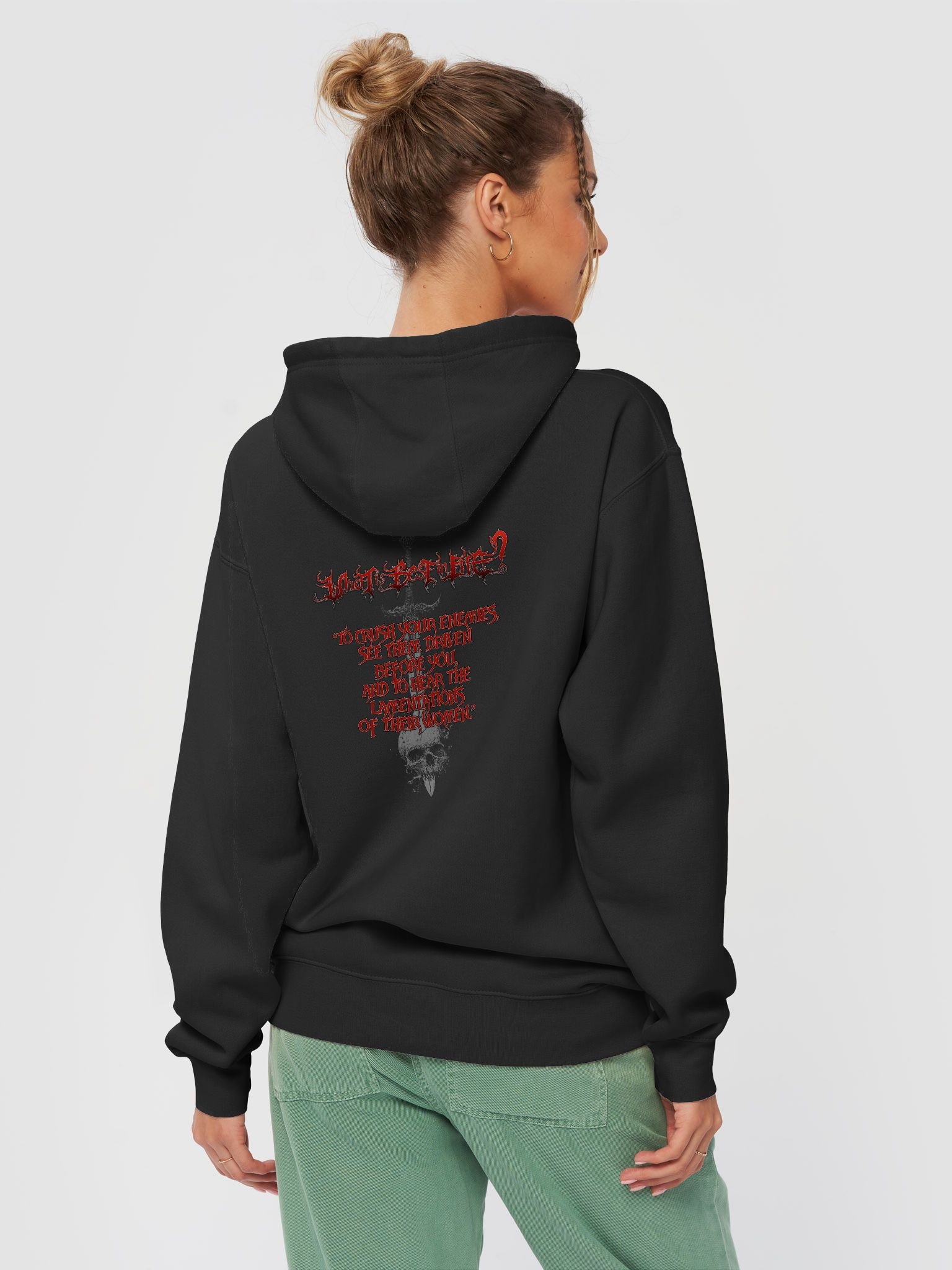 What Is Best In Life? Conan Barbarian Quote, dark fantasy, Robert E. Howard sweatshirt hoodie product image (4)