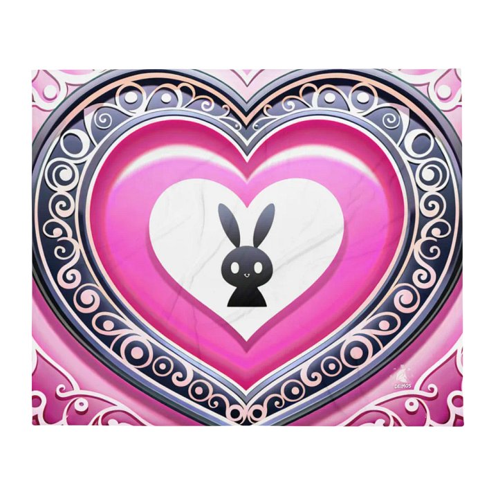 Crimson Heart Bunny Blanket product image (2)