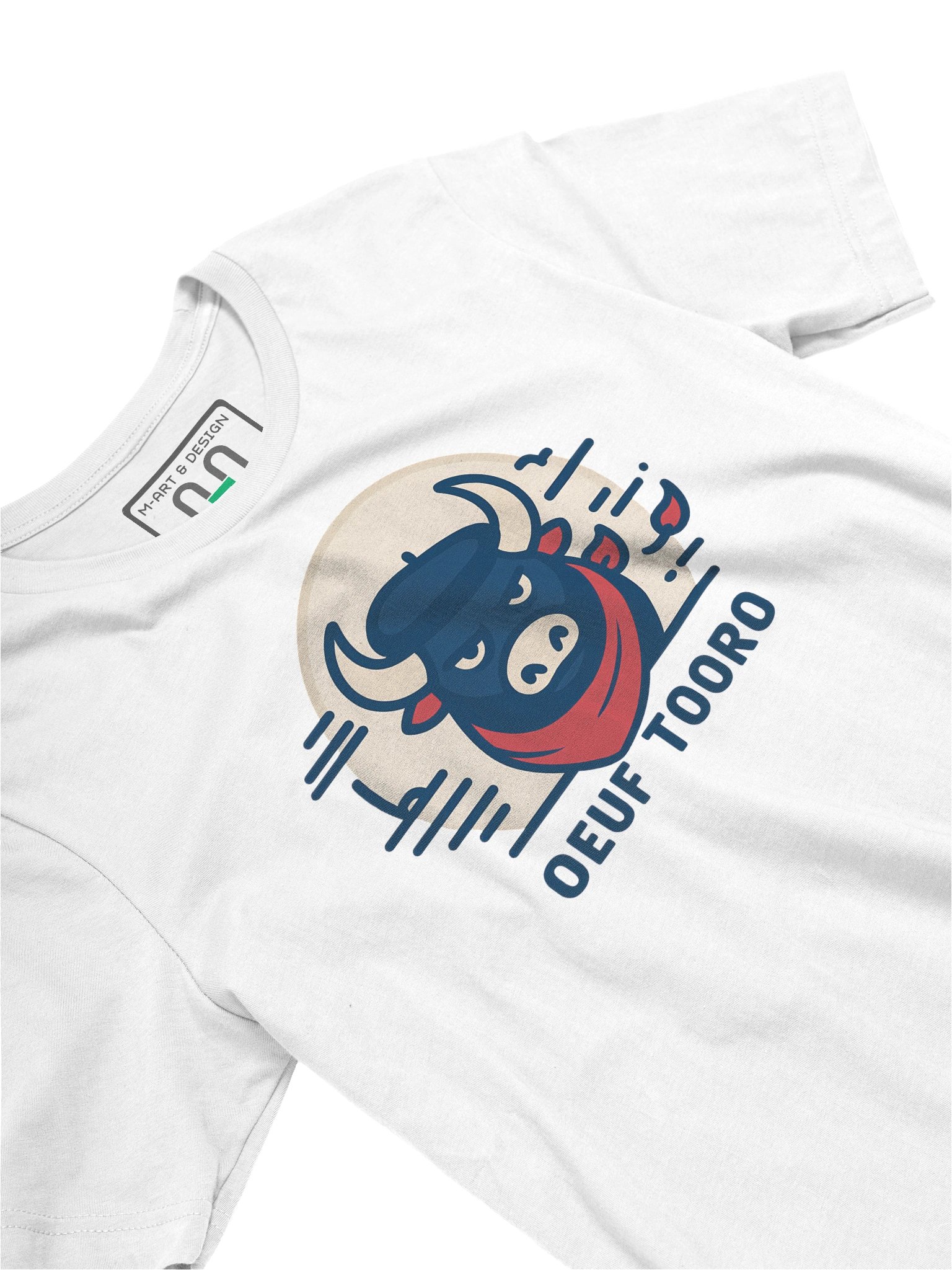 French Bull Graphic T-Shirt – OEUF TOORO by M-Art & Design product image (2)
