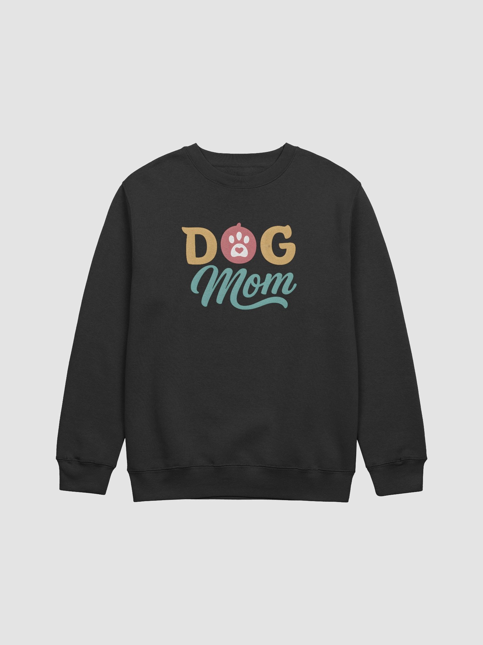 Dog Mom Sweatshirt | Colorful Paw Heart Pet Parent Design | Cozy Gift for Dog Lovers product image (1)