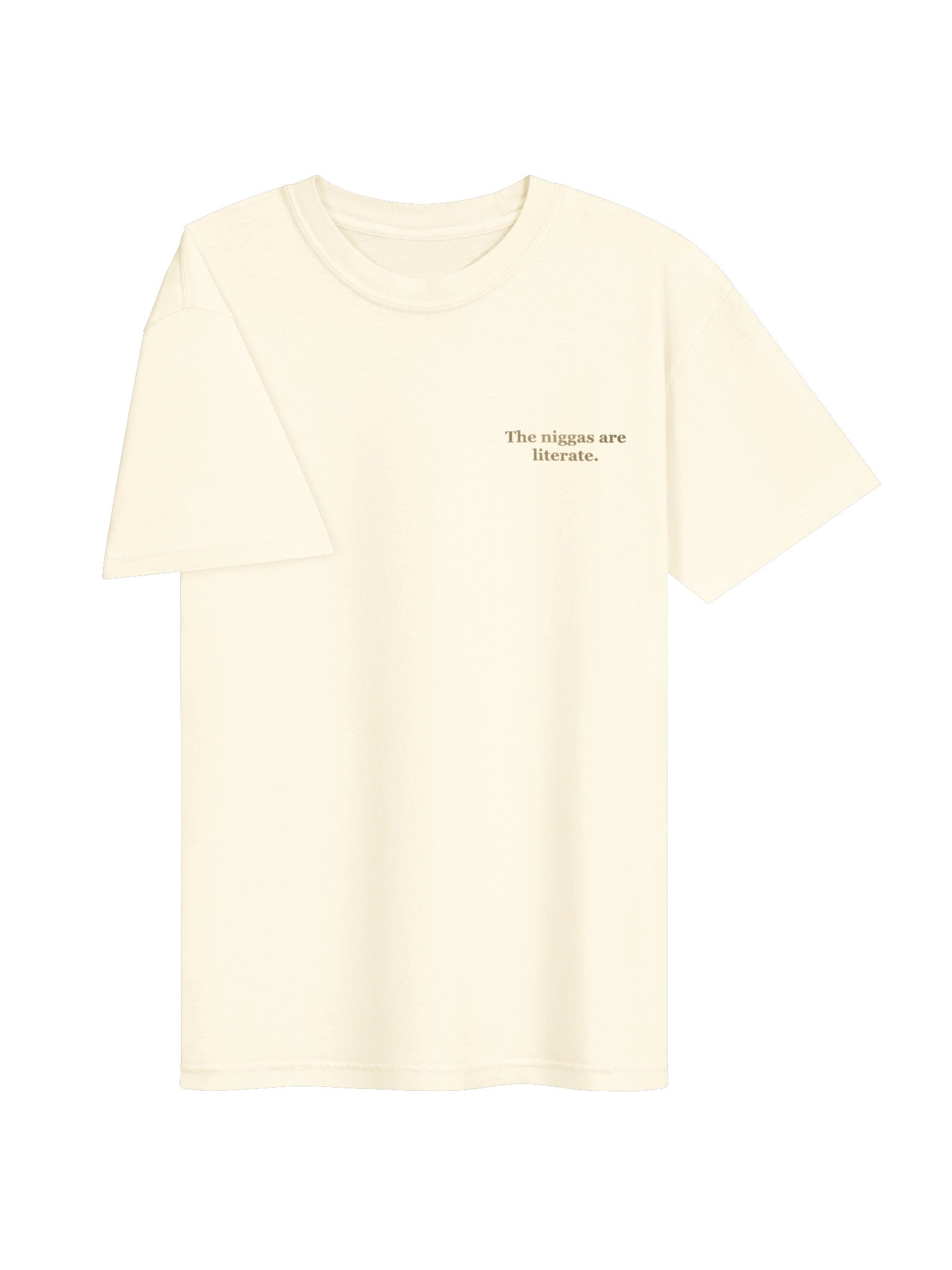 the n*ggas are literate cream tee product image (3)