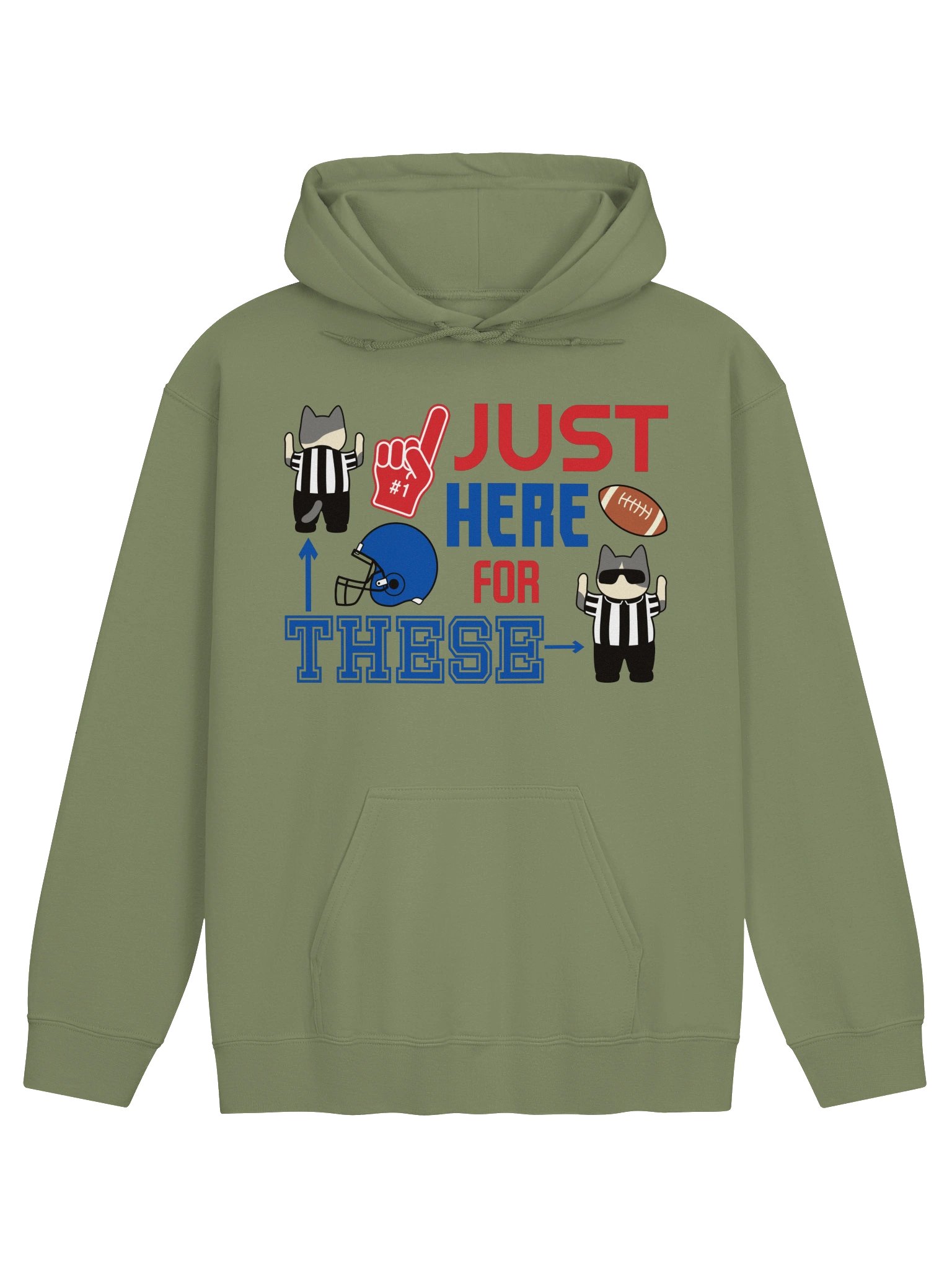 American Football Cat (JUST HERE FOR THESE - touchdown signals) - Unisex Adult Hoodie product image (22)