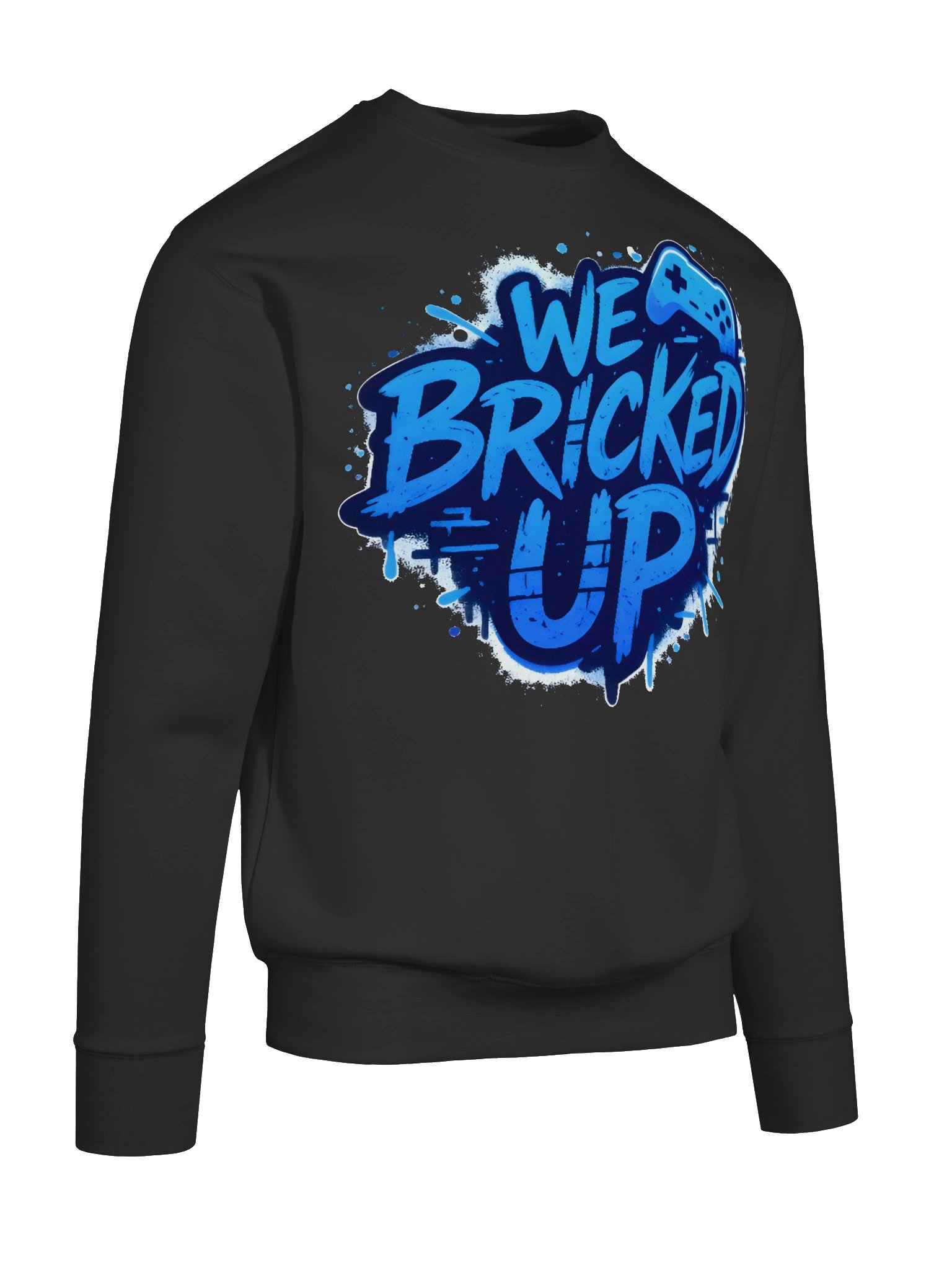 "Bricked Up" Blue Cotton Heritage Premium Sweatshirt product image (20)