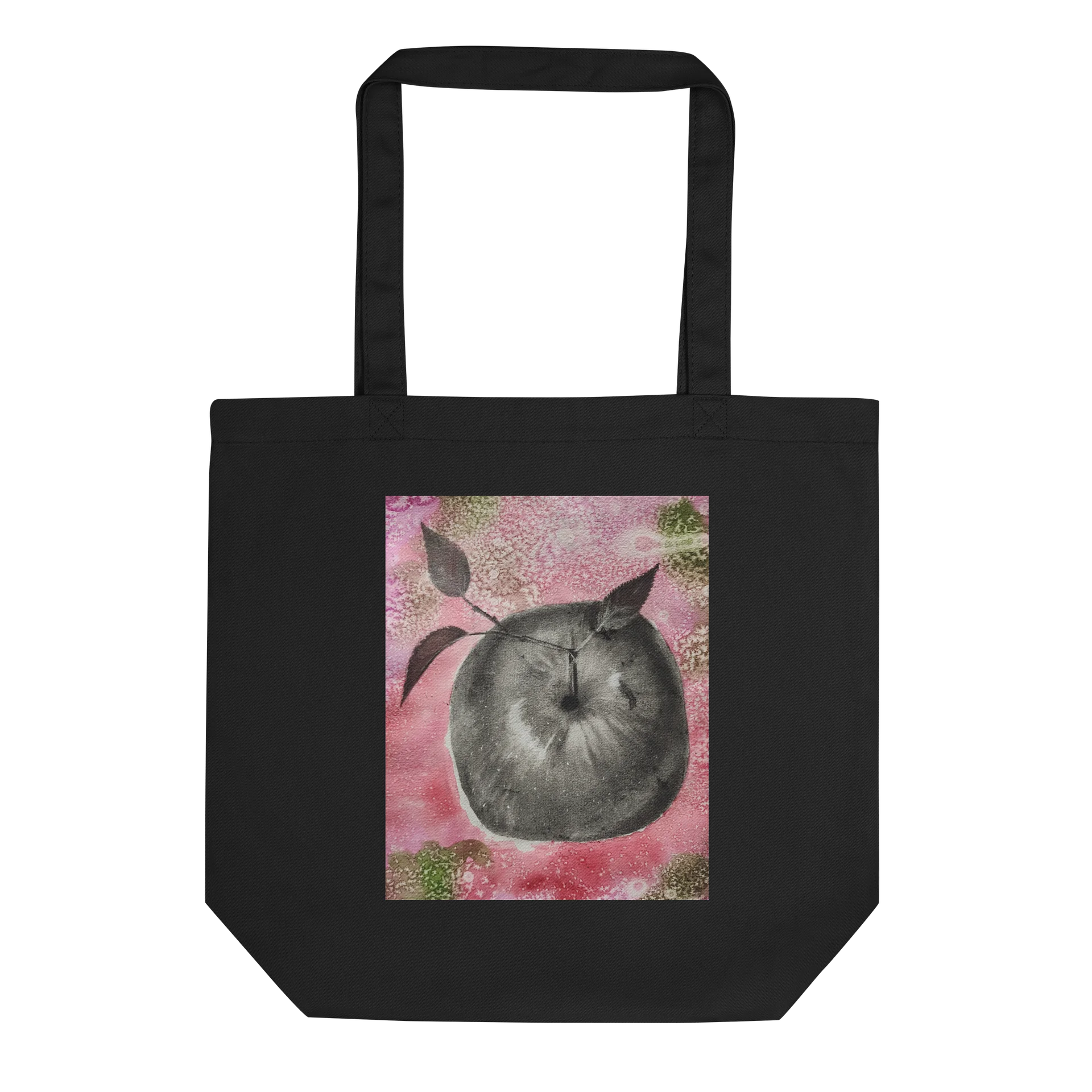 Watercolor & Charcoal Apple Organic Cotton Tote Bag product image (1)