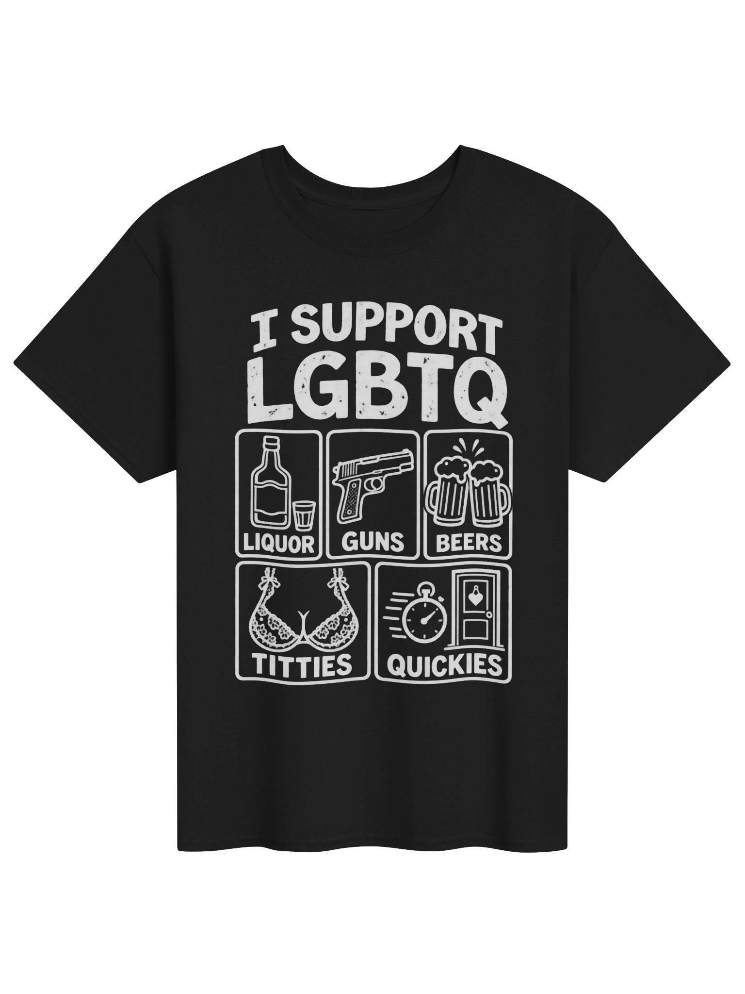 I Support LGBTQ – Funny Adult Humour T-Shirt product image (1)