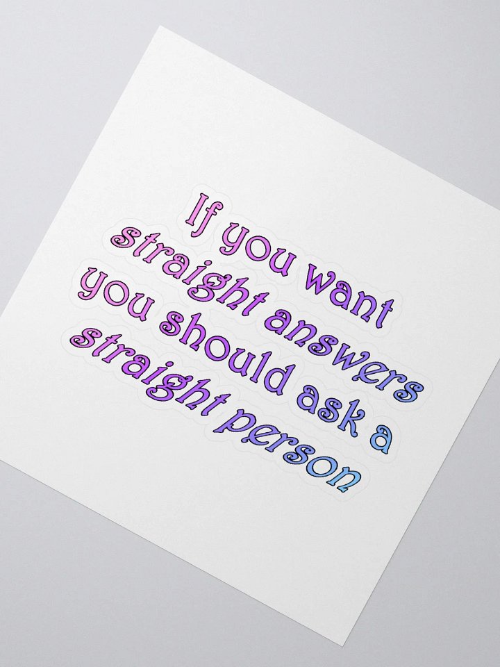 Straight Answers Sticker product image (4)