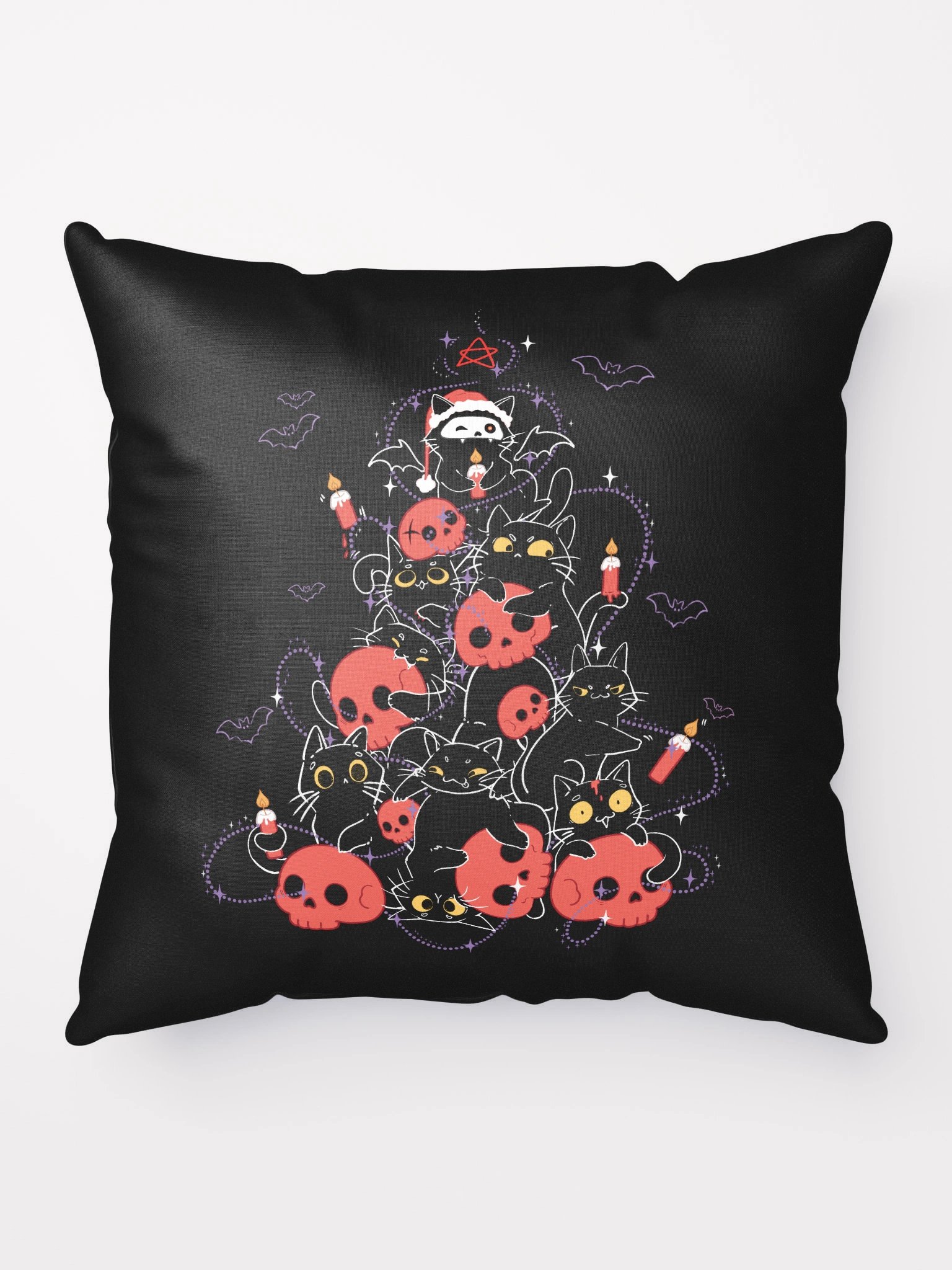 Gothic Christams cat tree pillow product image (1)