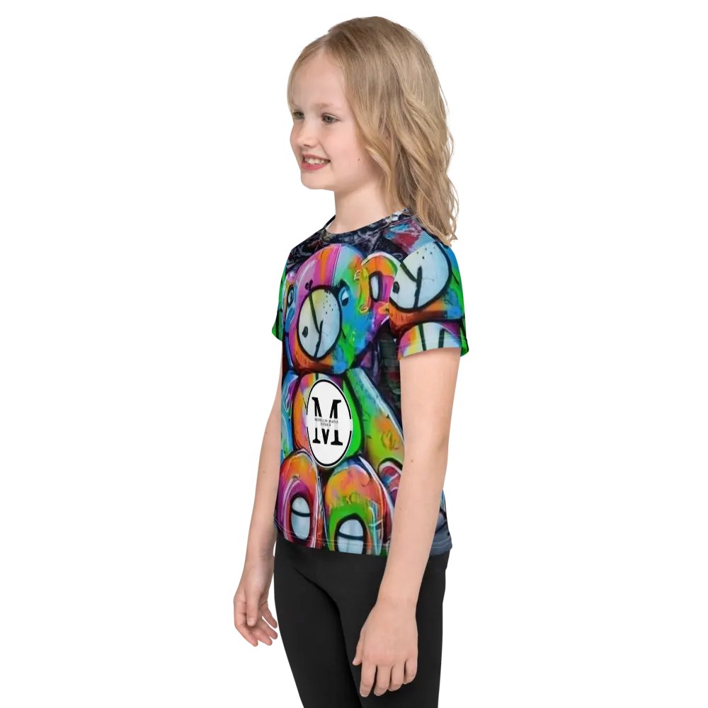 Graffiti Teddy Bear Kids T-Shirt product image (4)