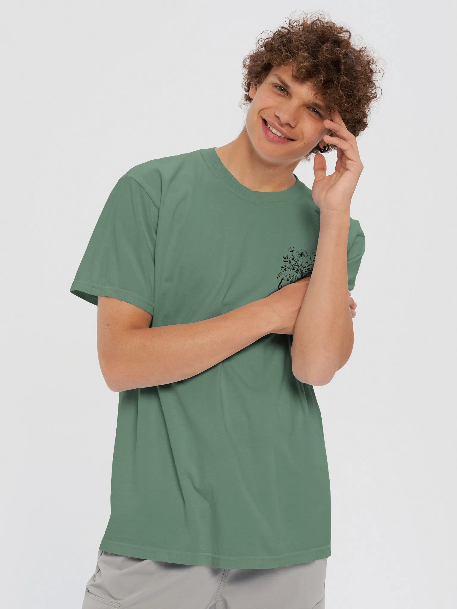 Kozy Embroidered Bookworm Tee product image (21)
