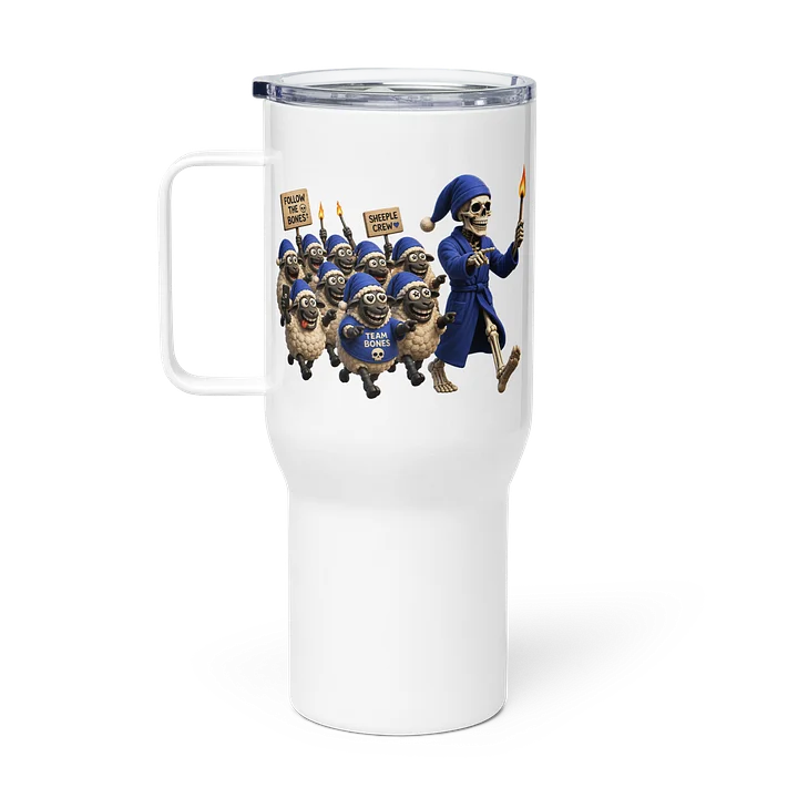 ''Sheeples Follow The Bones'' Travel Mug with a Handle product image (1)