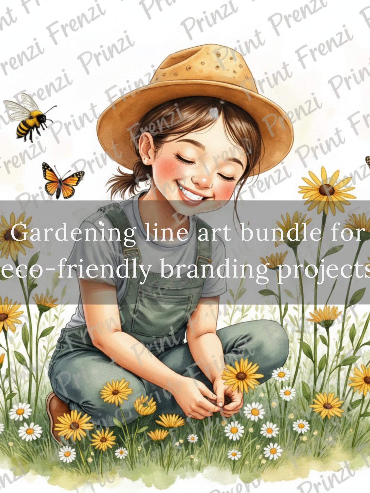 Minimalist Gardening Clipart Bundle | 115 Continuous Line Art PNGs | Eco Conscious Botanical Illustrations product image (2)