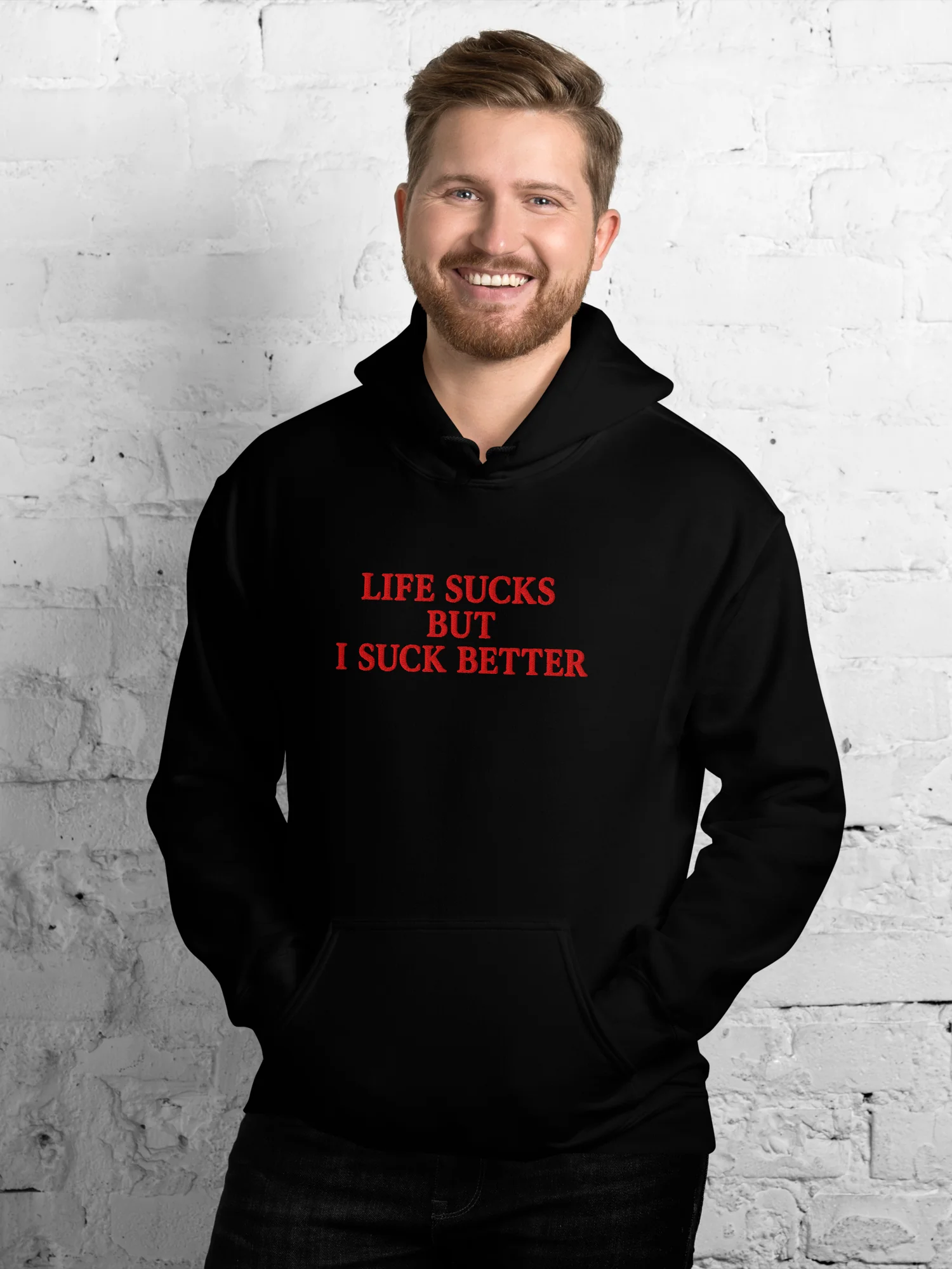 Life sucks but I suck better Hoodie product image (2)