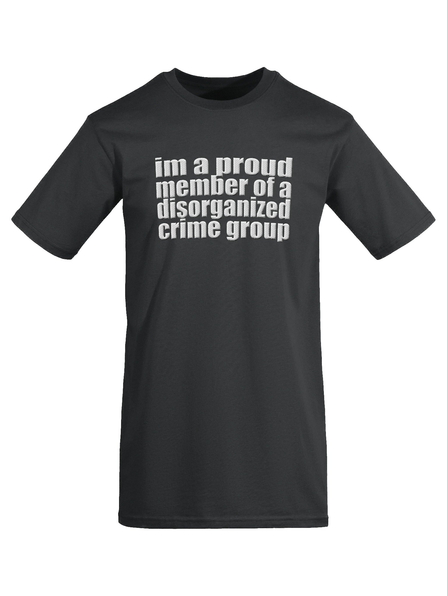 disorganized crime dark embroidered tee product image (7)