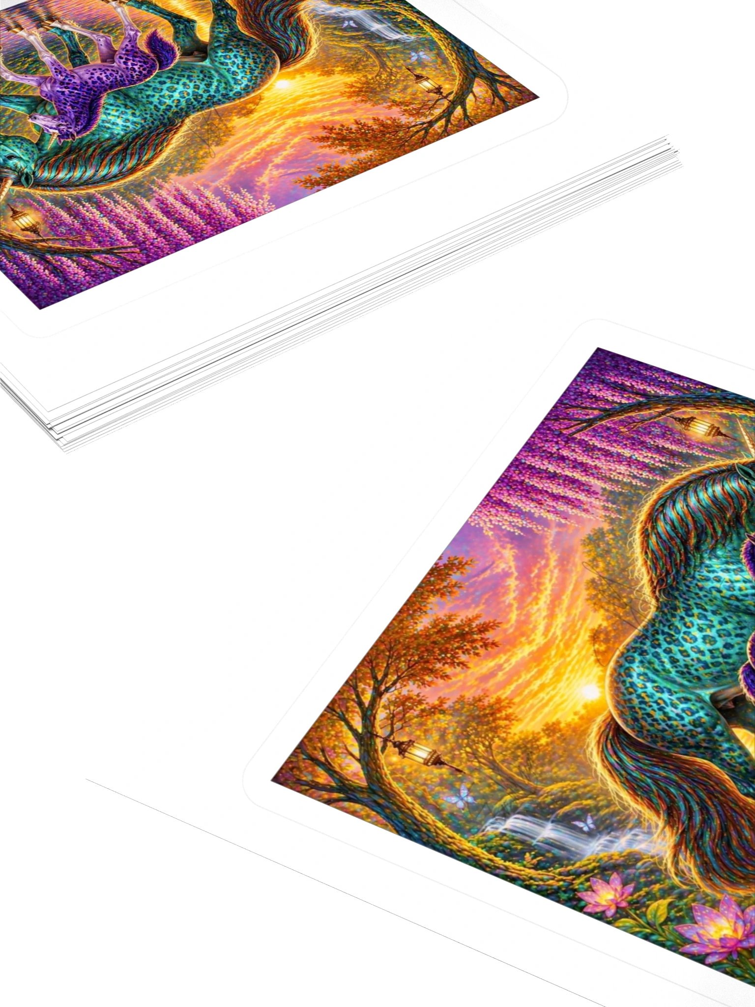 Teal & Violet Sunset Unicorns Sticker product image (4)