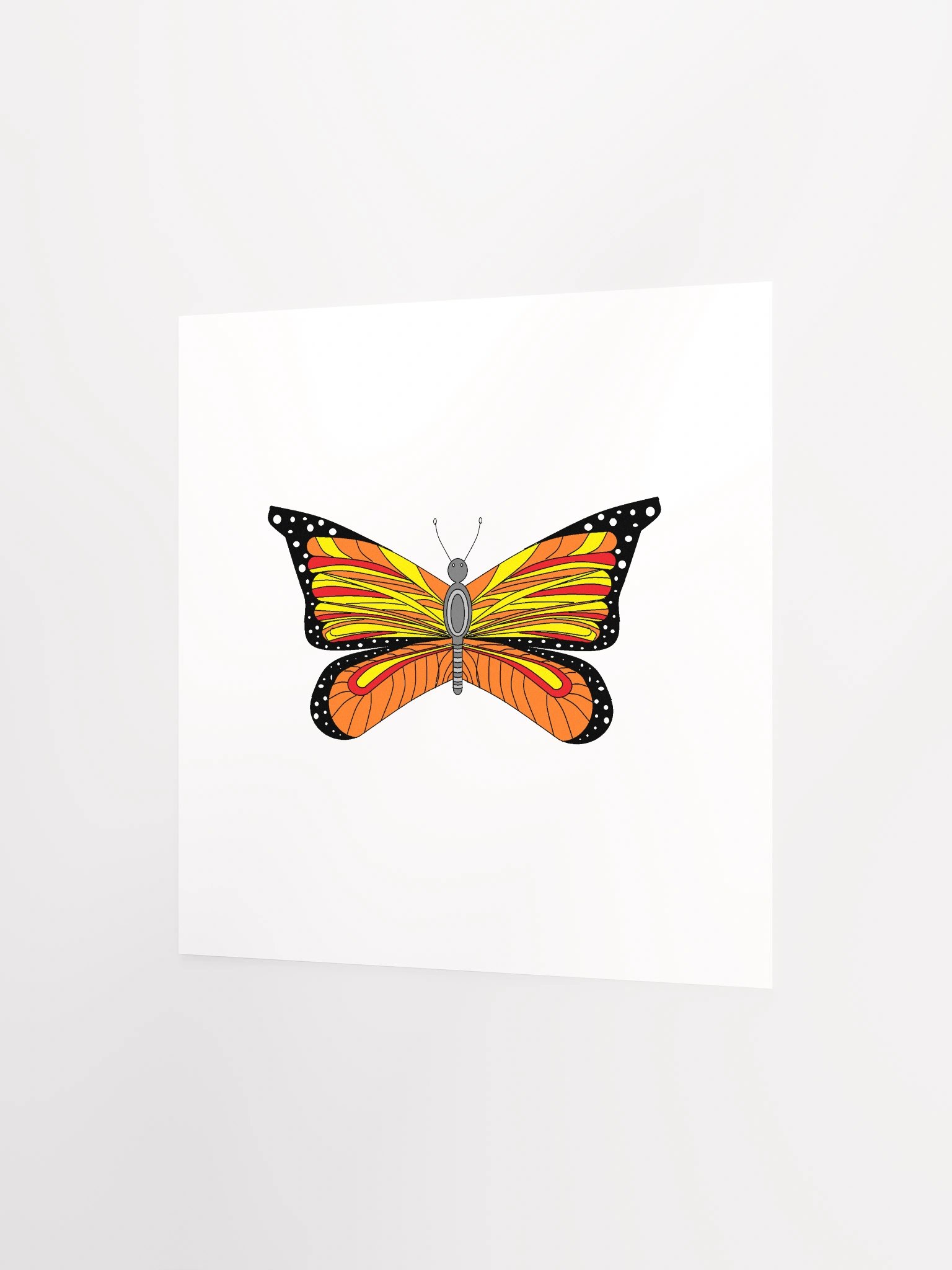 Vibrant Butterfly Duo Matte Poster product image (9)