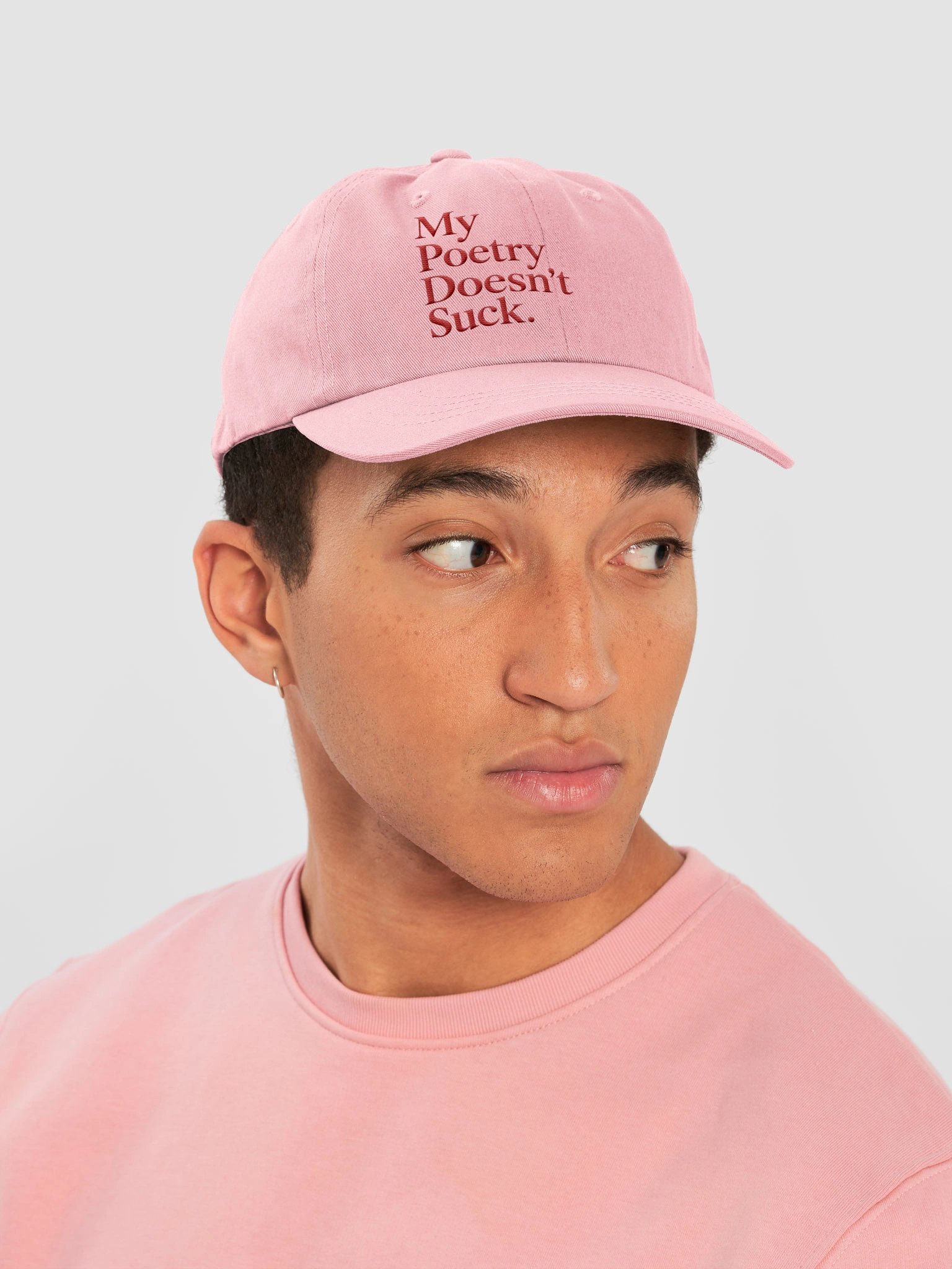 My Poetry Doesn't Suck Dad Hat - Pink/Red product image (6)