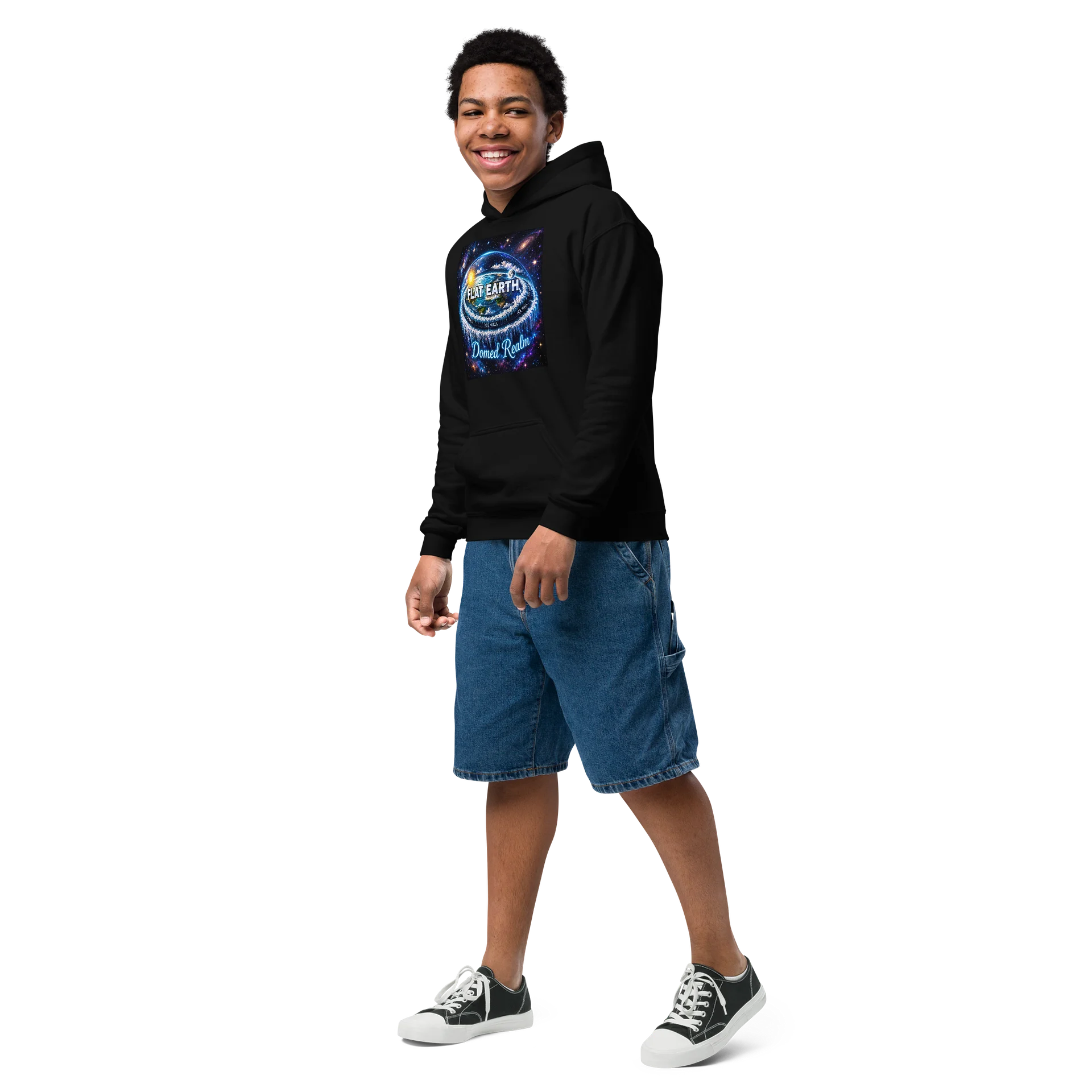 Domed Realm Flat Earth Kids Hoodie product image (3)