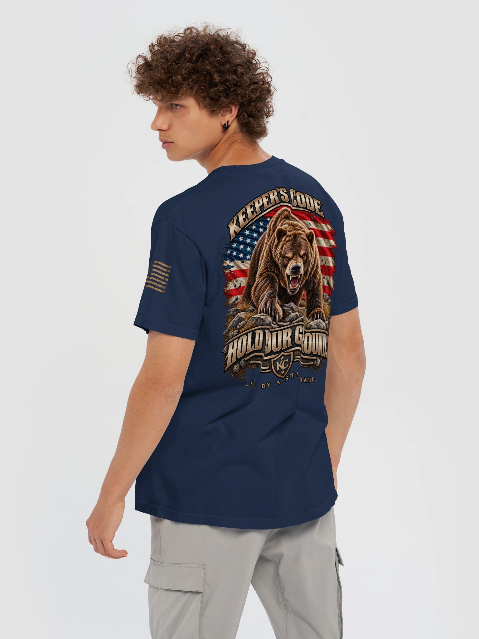 Men's Hold Your Ground Patriotic Graphic T-Shirt product image (23)