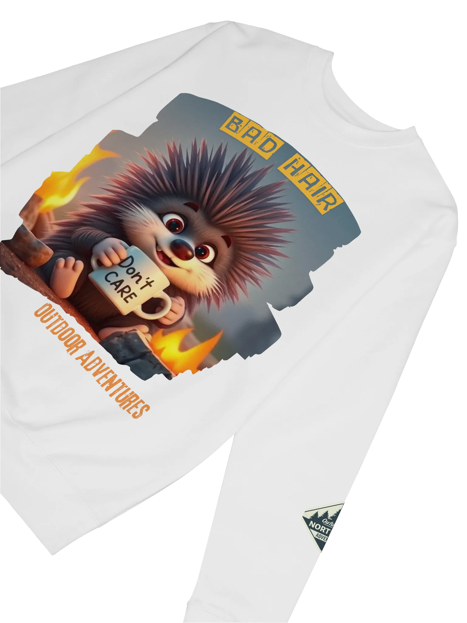 “Bad Hair, Don’t Care” Porcupine Sweatshirt product image (5)