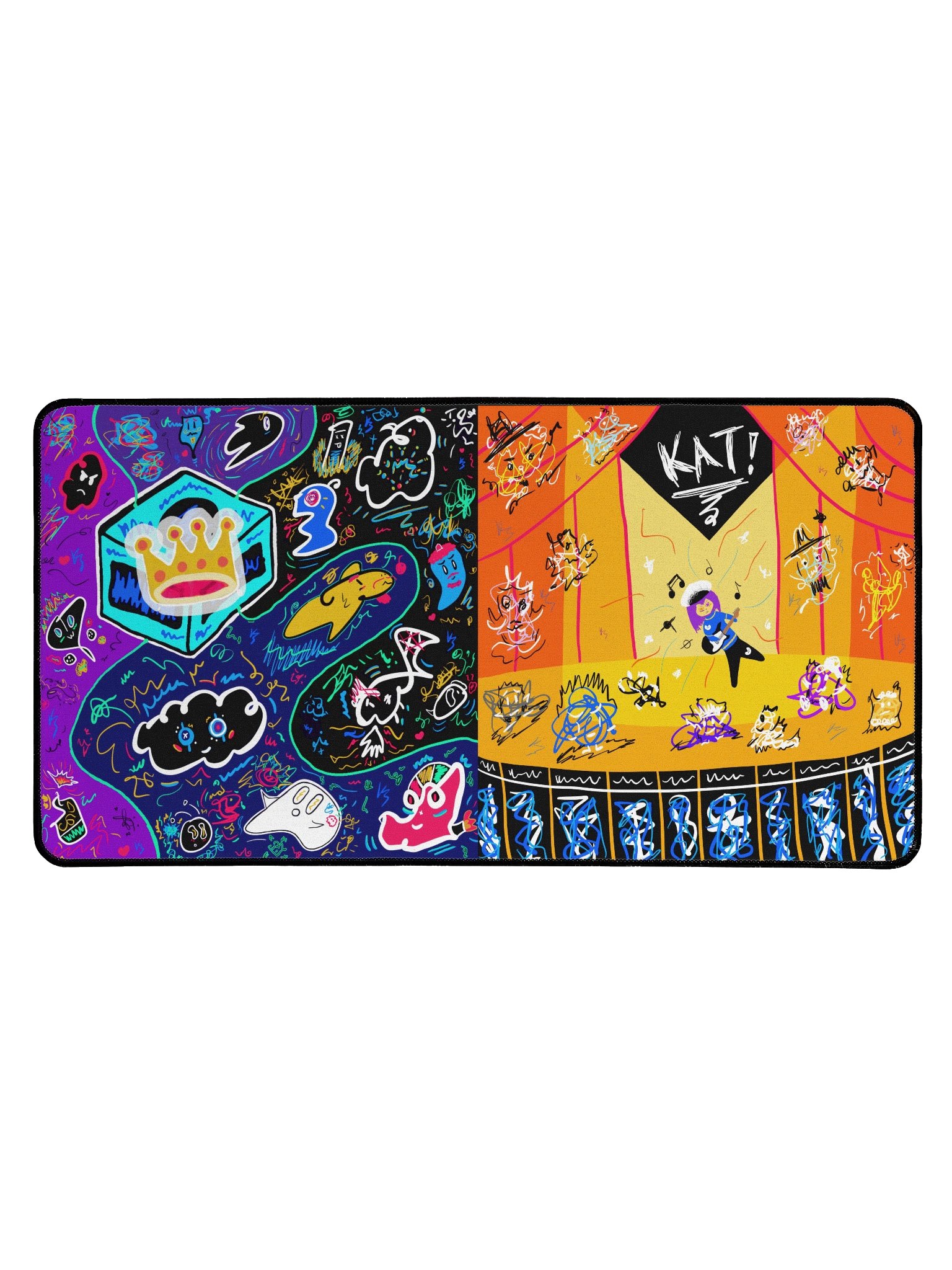 Kat + Her Doodlez Desk Mat (15.5" x 31.5") product image (1)
