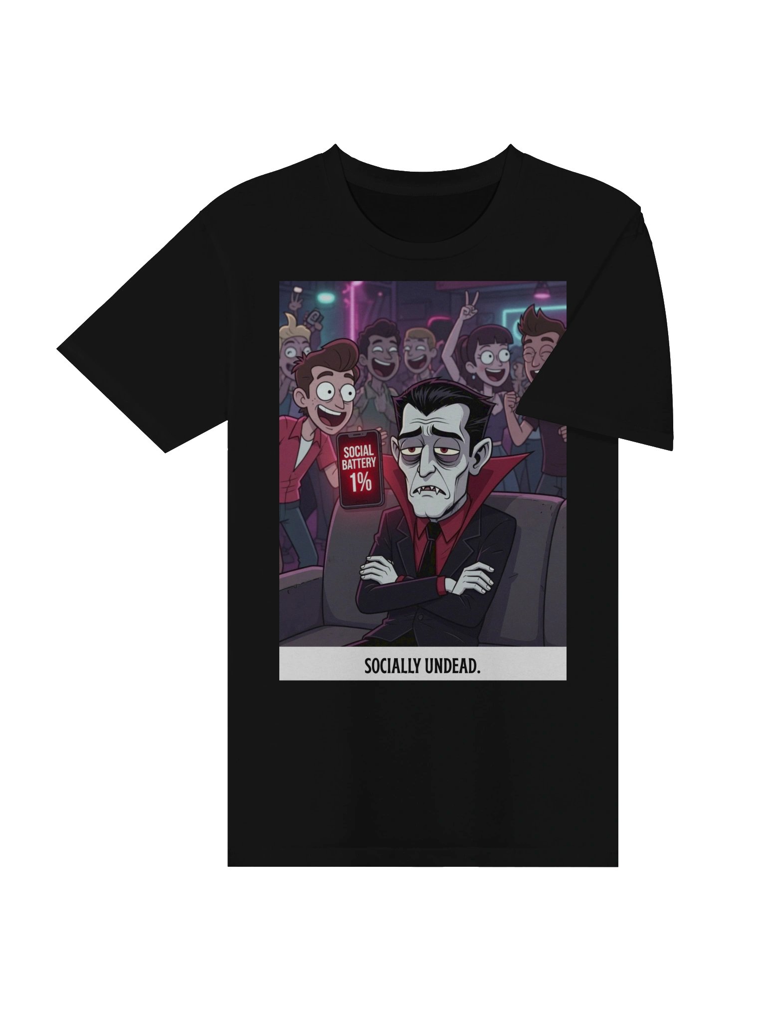 Socially Undead Vampire Shirt – Gothic Streetwear Apparel product image (4)