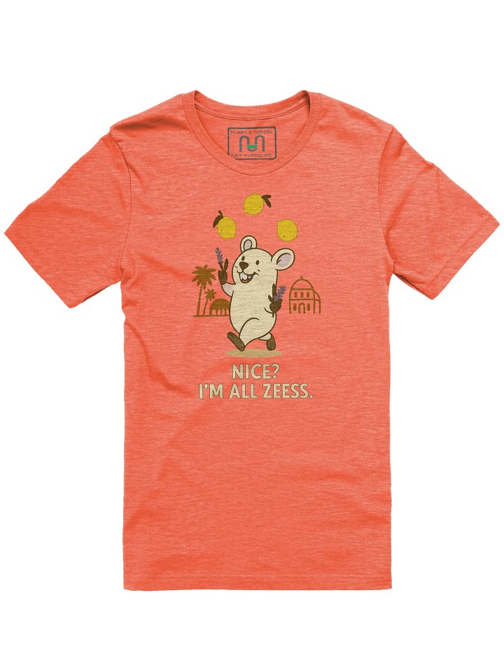 Funny Nice France Pun Shirt – Cute Mouse Lavender & Lemon Tee – “I’m All Zeess” | art.4uand.me product image (1)