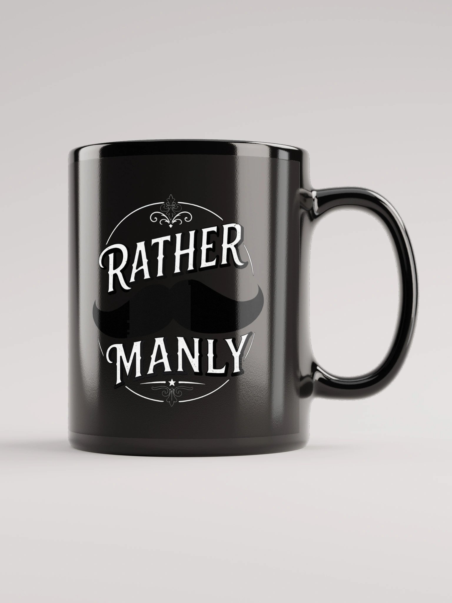 Rather Manly Black Mug product image (2)