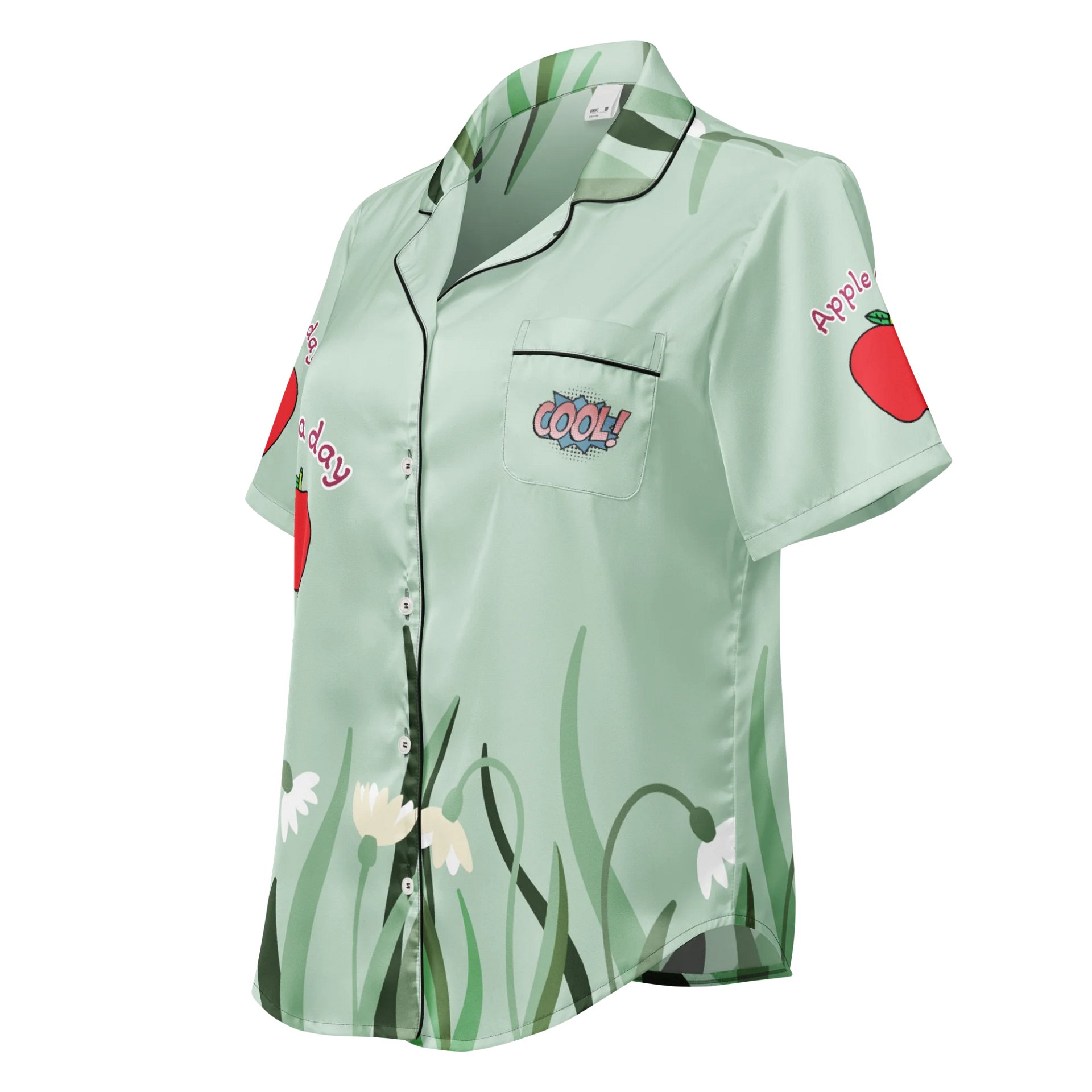 Apple A Day Silky Pajama Top product image (1)