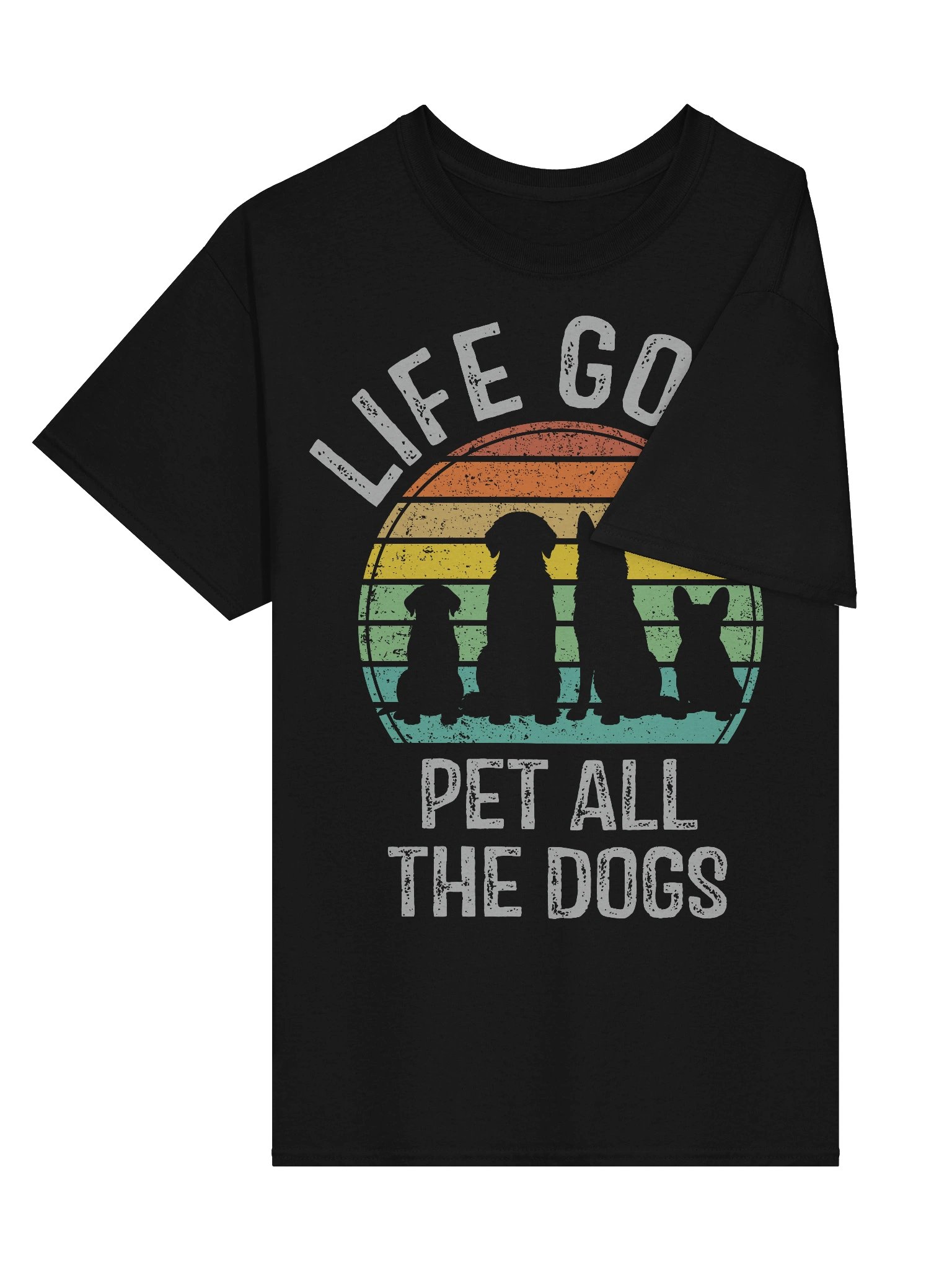 Life Goal Pet All Dogs Sunset Vintage T-Shirt product image (3)