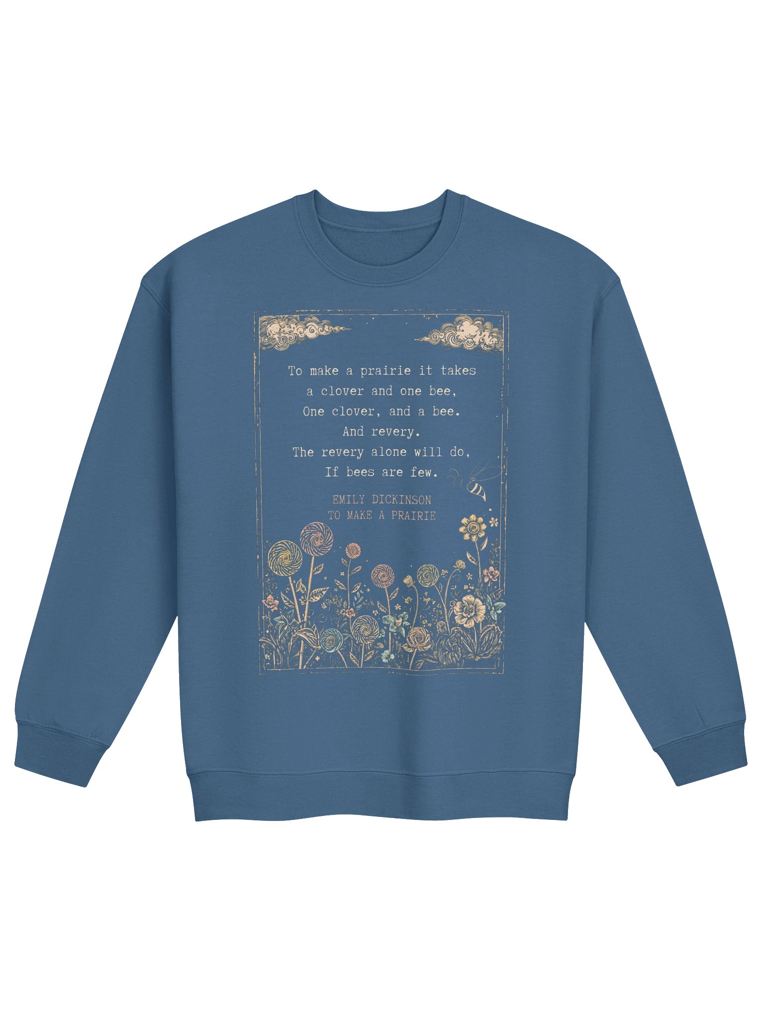 Emily Dickinson Prairie Quote Sweatshirt, Nature Lover Poetry Crewneck product image (2)