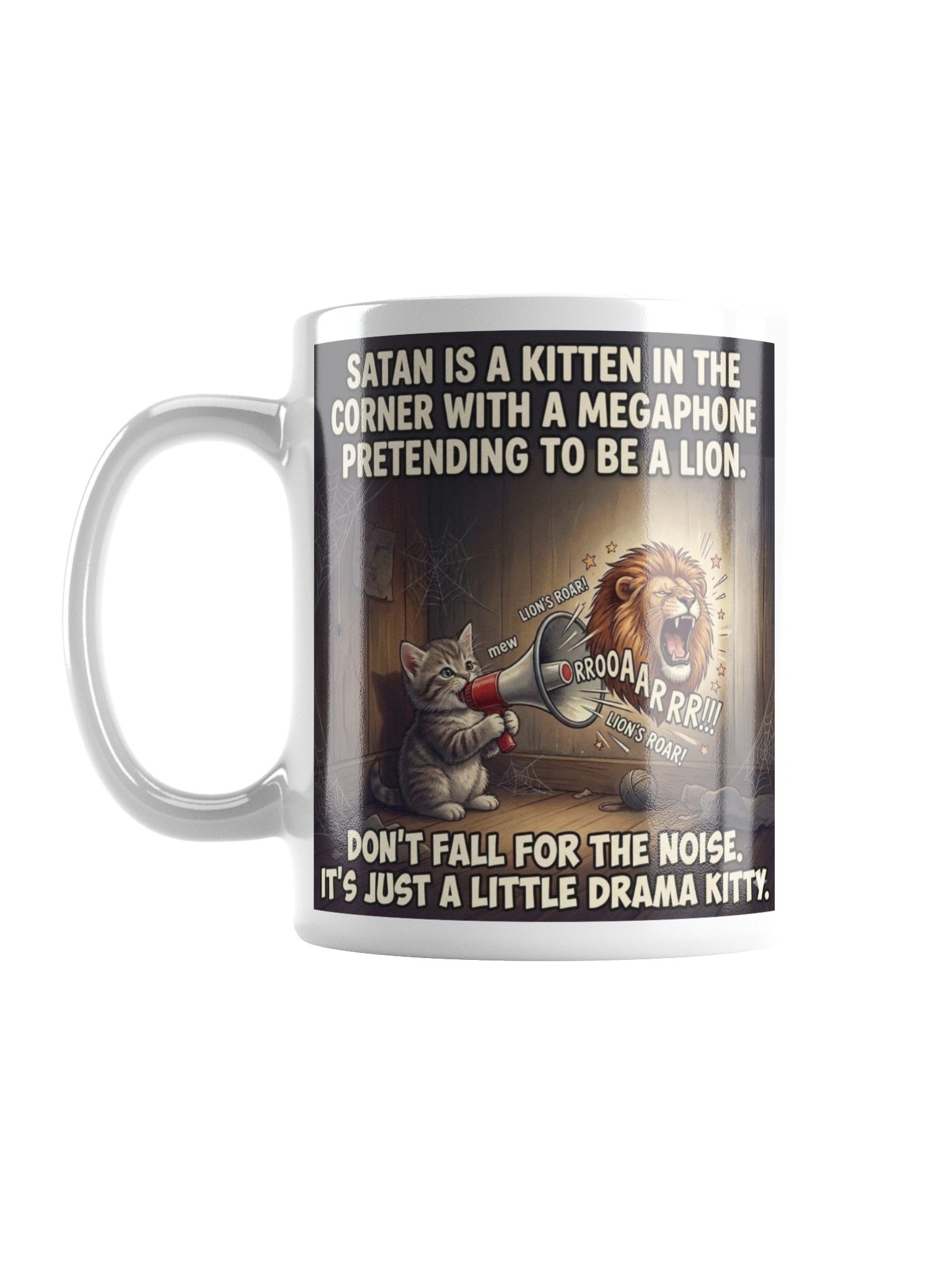 Funny Christian Mug | God Invented Humor Collection | Satan is a Kitten product image (3)