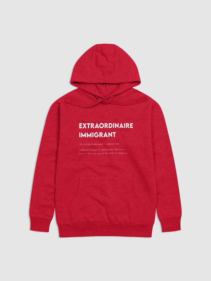 EXTRAORDINAIRE IMMIGRANT HOODIE RED product image (1)