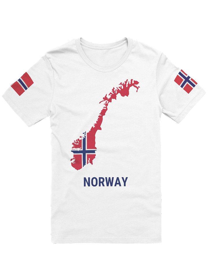 Norway 2026 World Cup Flag Tee - World Cup 2026 Map Edition - Premium Unisex T-Shirt product image (1)