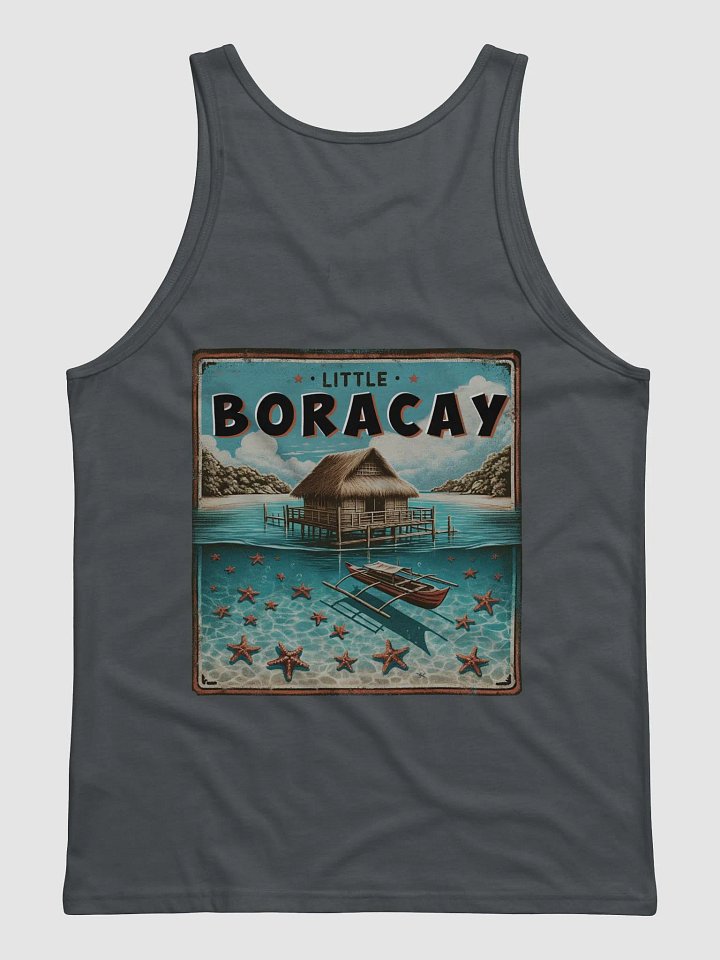 LITTLE BORACAY TANK TOP, FLOATING COTTAGE BALSA AND FILIPINO BOAT BANGKA WITH STARFISH, CALATAGAN BATANGAS product image (2)